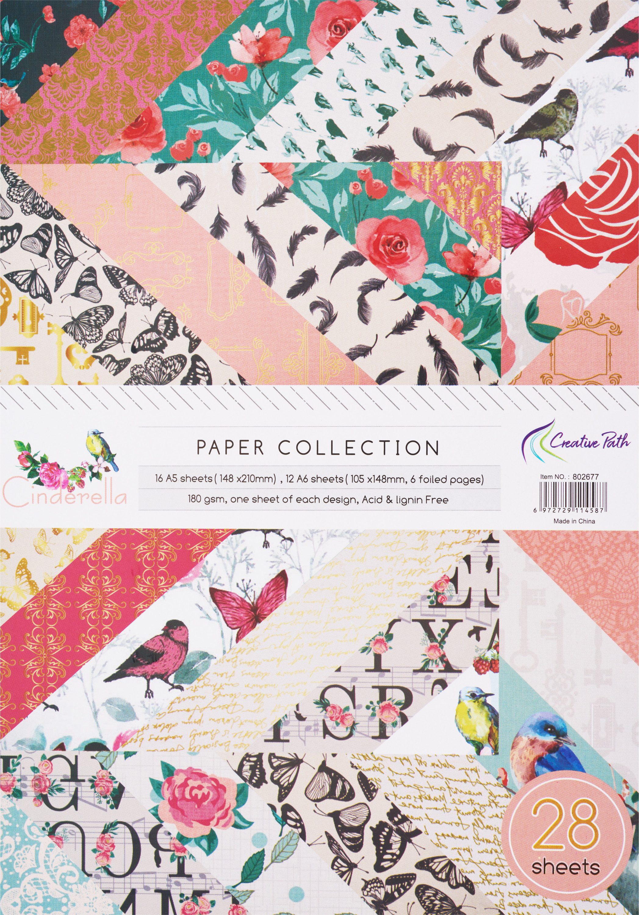 VBS Motivpapier Design Papier Beautiful, 28 Blatt