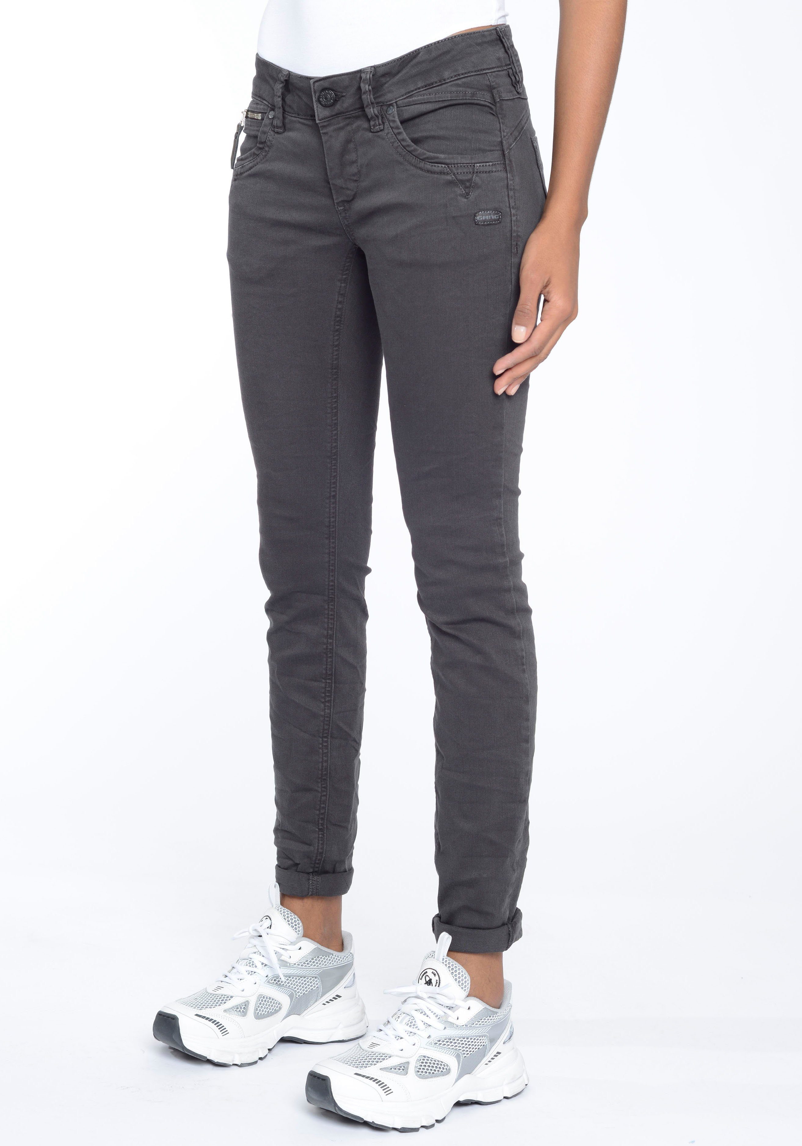 GANG durch Skinny-fit-Jeans Passform perfekte raven Stretch-Denim 94NIKITA