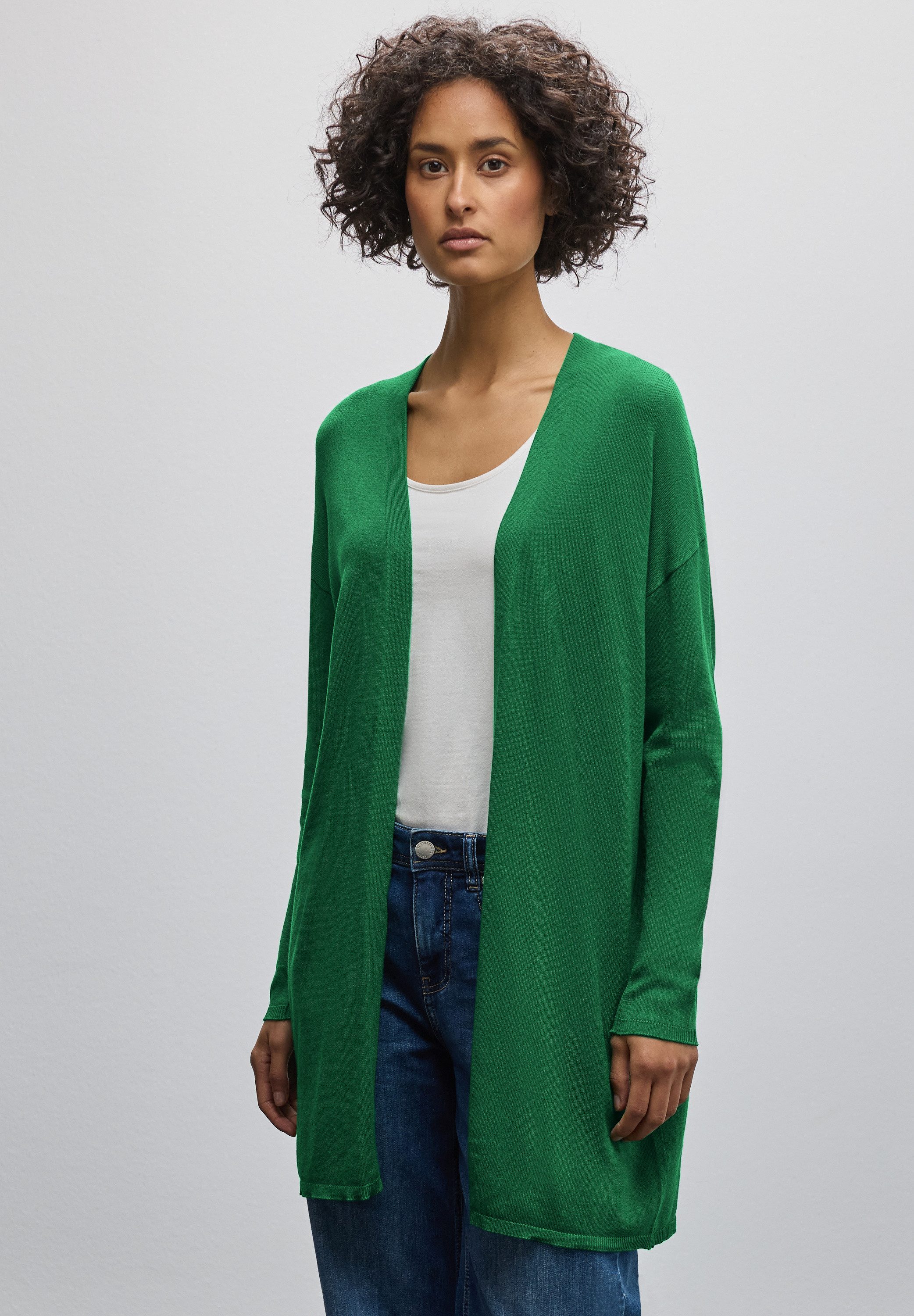 STREET ONE Strickjacke verschlusslos