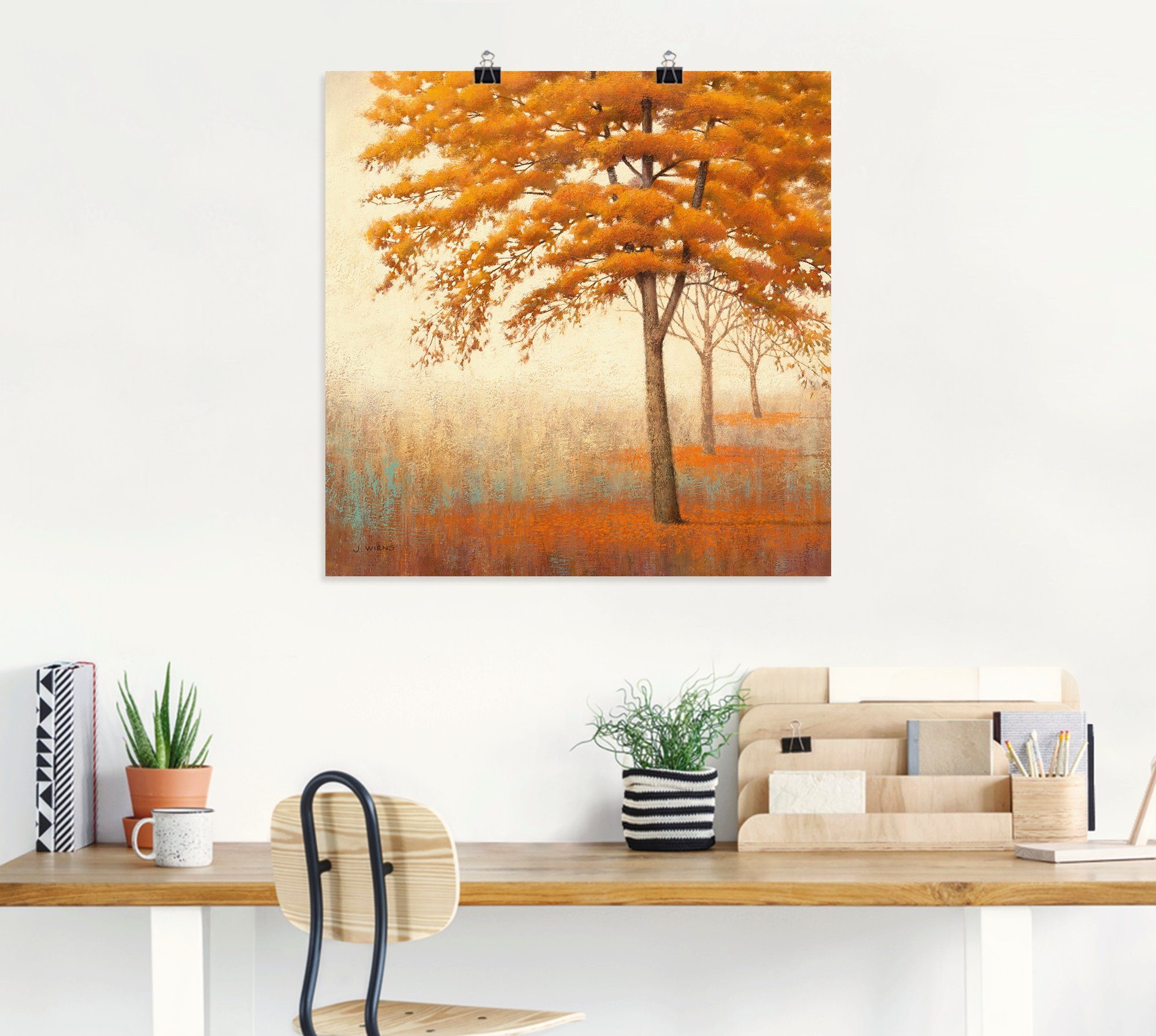 Wandbild als Bäume Poster I, Baum oder Artland St), Leinwandbild, versch. Wandaufkleber Herbst in Größen (1