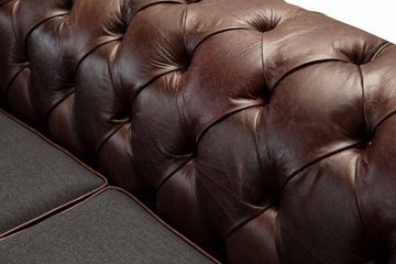 JVmoebel Sofa Braune Chesterfield englisch klassischer Stil Sofa Couch 3 Sitz, Made In Europe