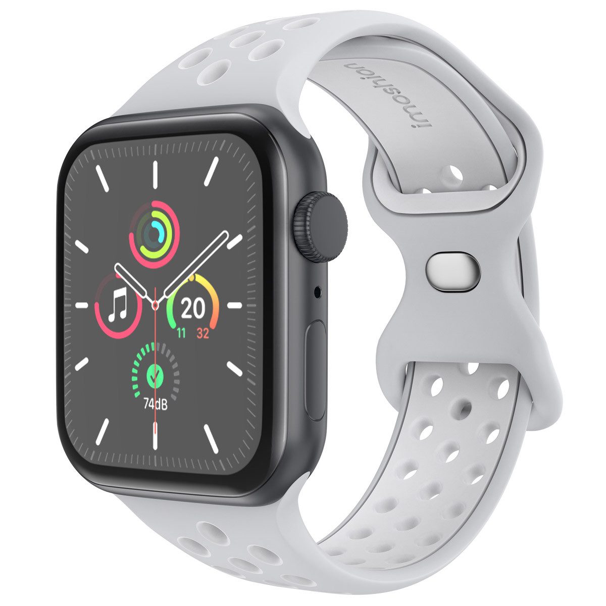 imoshion Smartwatch-Armband imoshion Silikon Sport⁺ Armband für Apple Watch, 44/45/46/49 mm - Gr