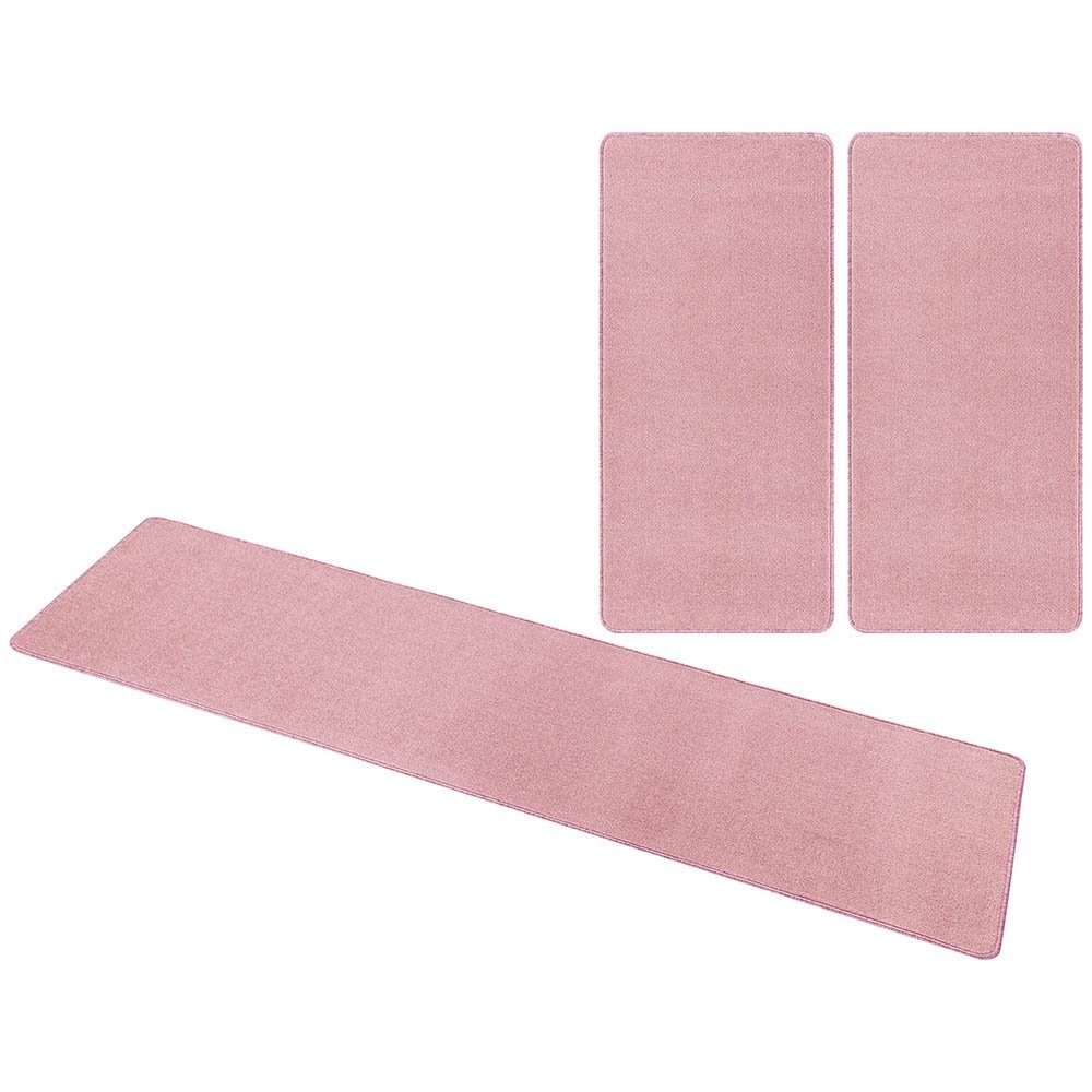 Teppich Bettumrandung Nasty Floor Bettvorleger Set hell rosa, HANSE Home, rechteckig, Höhe: 8.5 mm