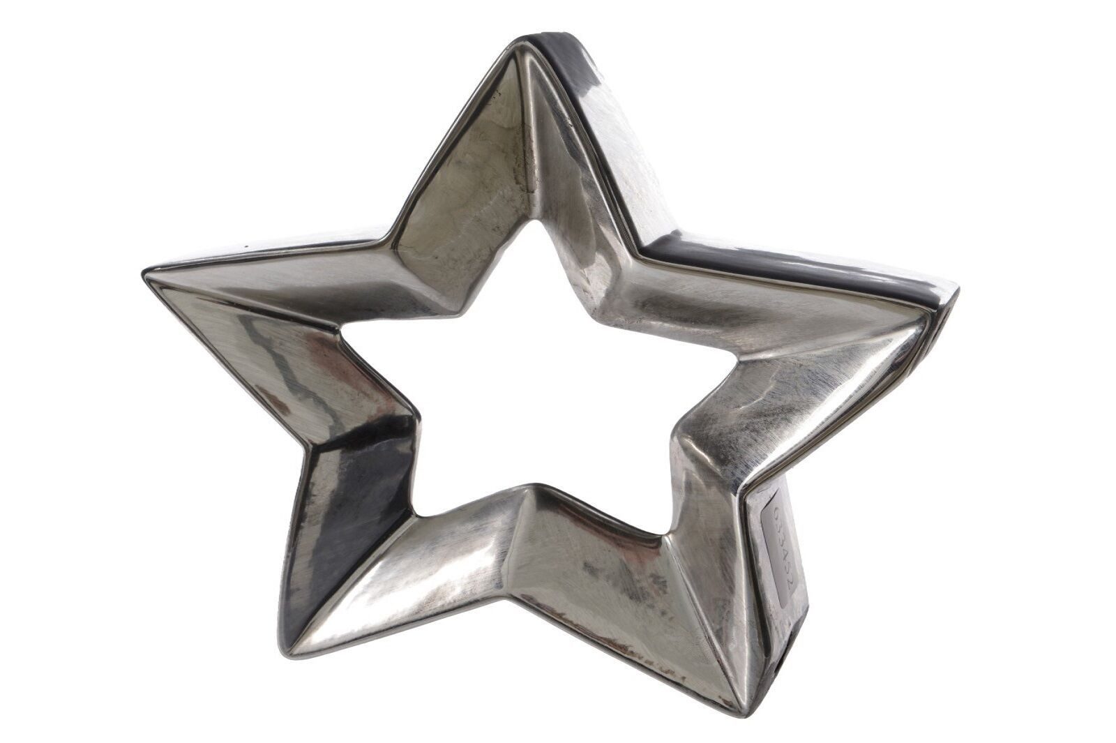 Dekoobjekt Dekoaufsteller Stern Dolomit silber 20 x 4 x 19 cm