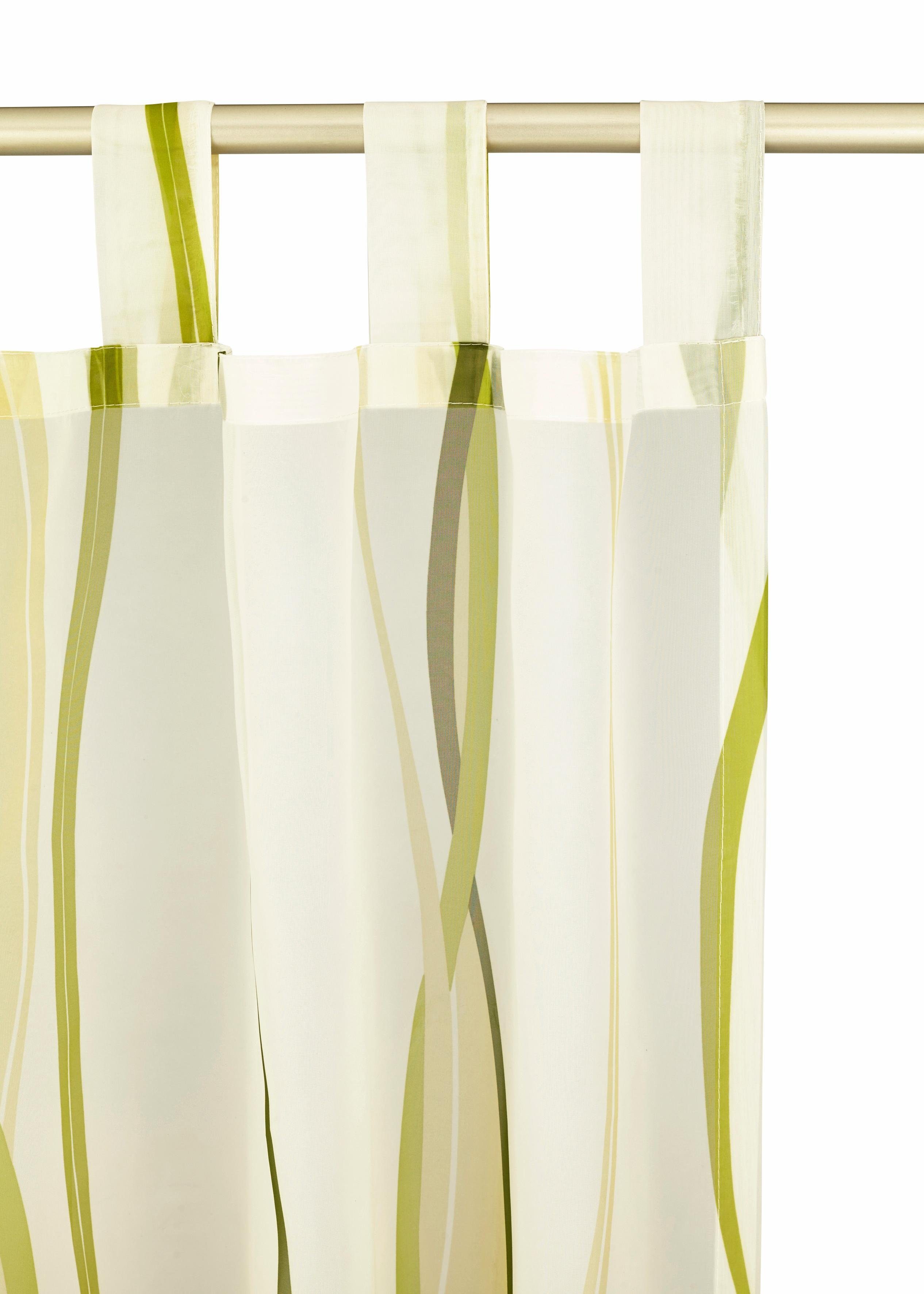 OTTO home Gardine DIMONA (2 St), Schlaufen, transparent, Voile, 2-er Set, Voile, Polyester, Wellen
