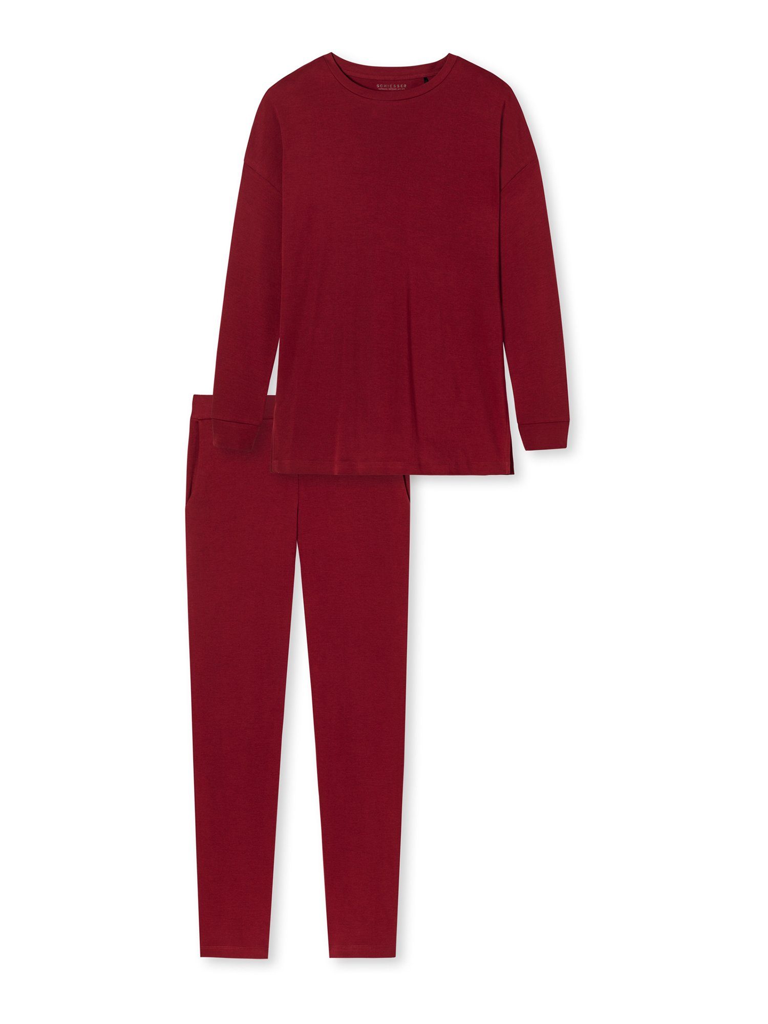 Lange pyjama van zacht tricot 2-delig - BIEGE - - 35.00