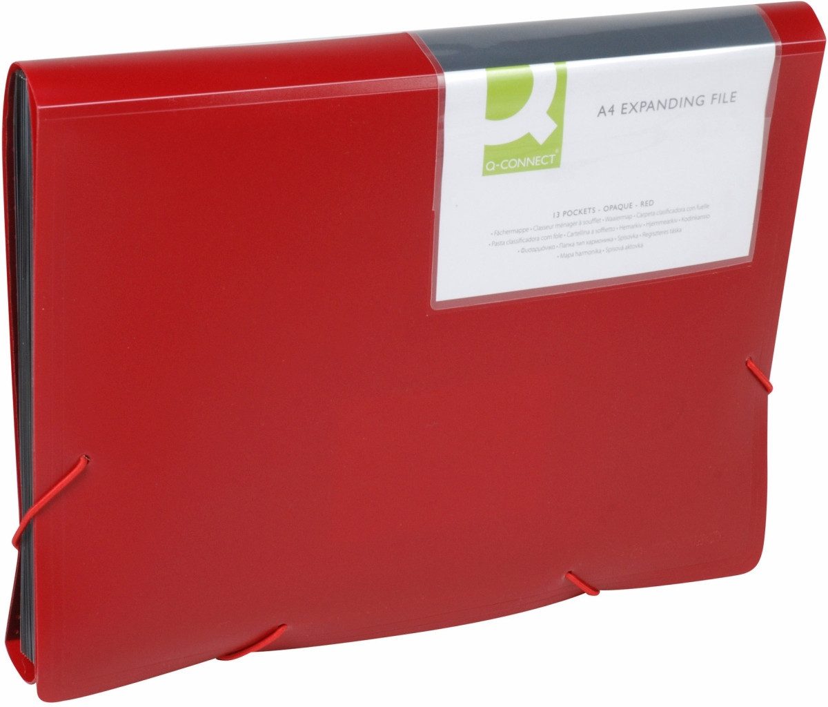 Connect Fächermappe Fächermappe A4 PP mit 13 Fächern rot
