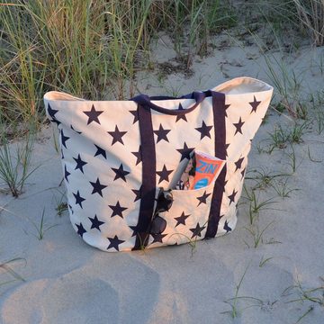 fiolini XL-Strandtasche Stars - extragroße maritime XXL Badetasche für Familien