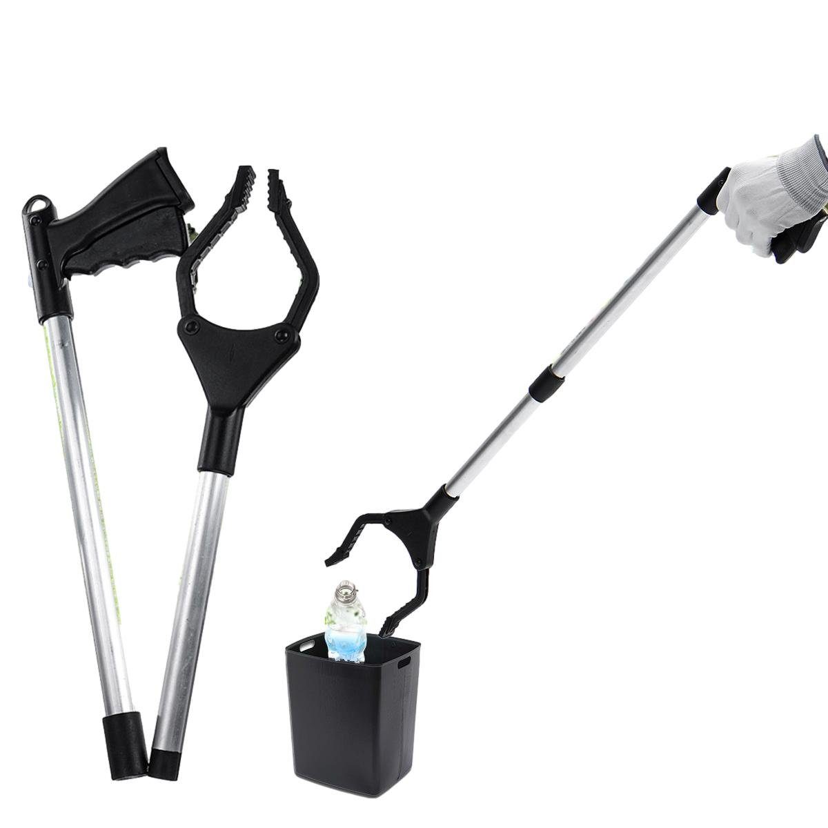 BAYLI Greifzange Greifzange lang für Müll, Greifhilfe [79,5cm] - klappbare Müllzange
