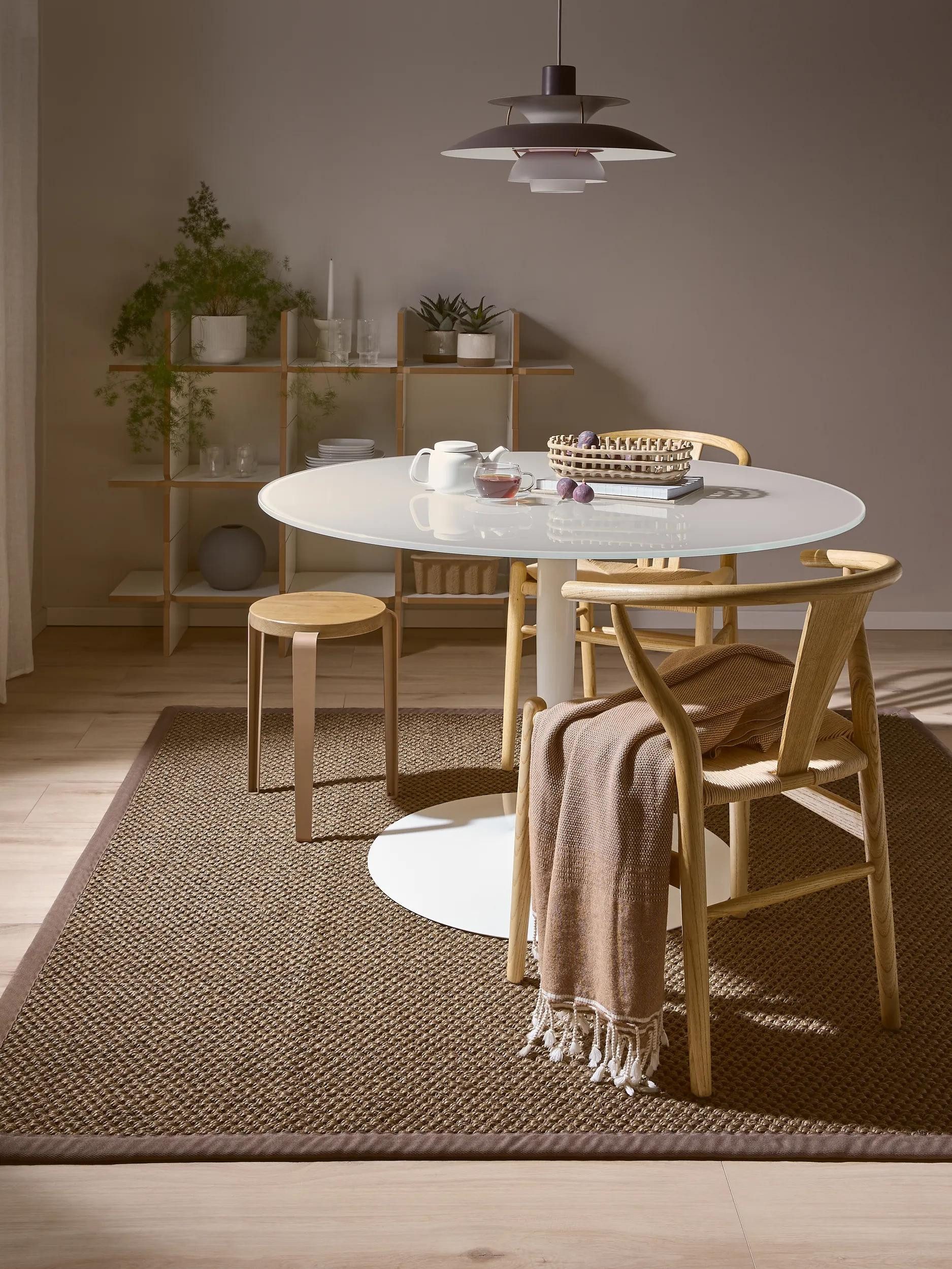 benuta Sisalteppich Greta, quadratisch, Höhe: 5 mm, 100% Sisal Naturfaser, Teppich Wohnzimmer, Esszimmer, Schlafzimmer