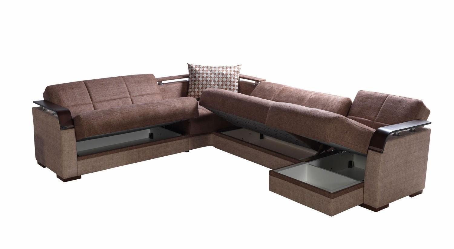 JVmoebel Ecksofa Ecksofa Wohnlandschaft Braun Wohnzimmer In Ecksofas L-Form Europe Made Sofa Luxus