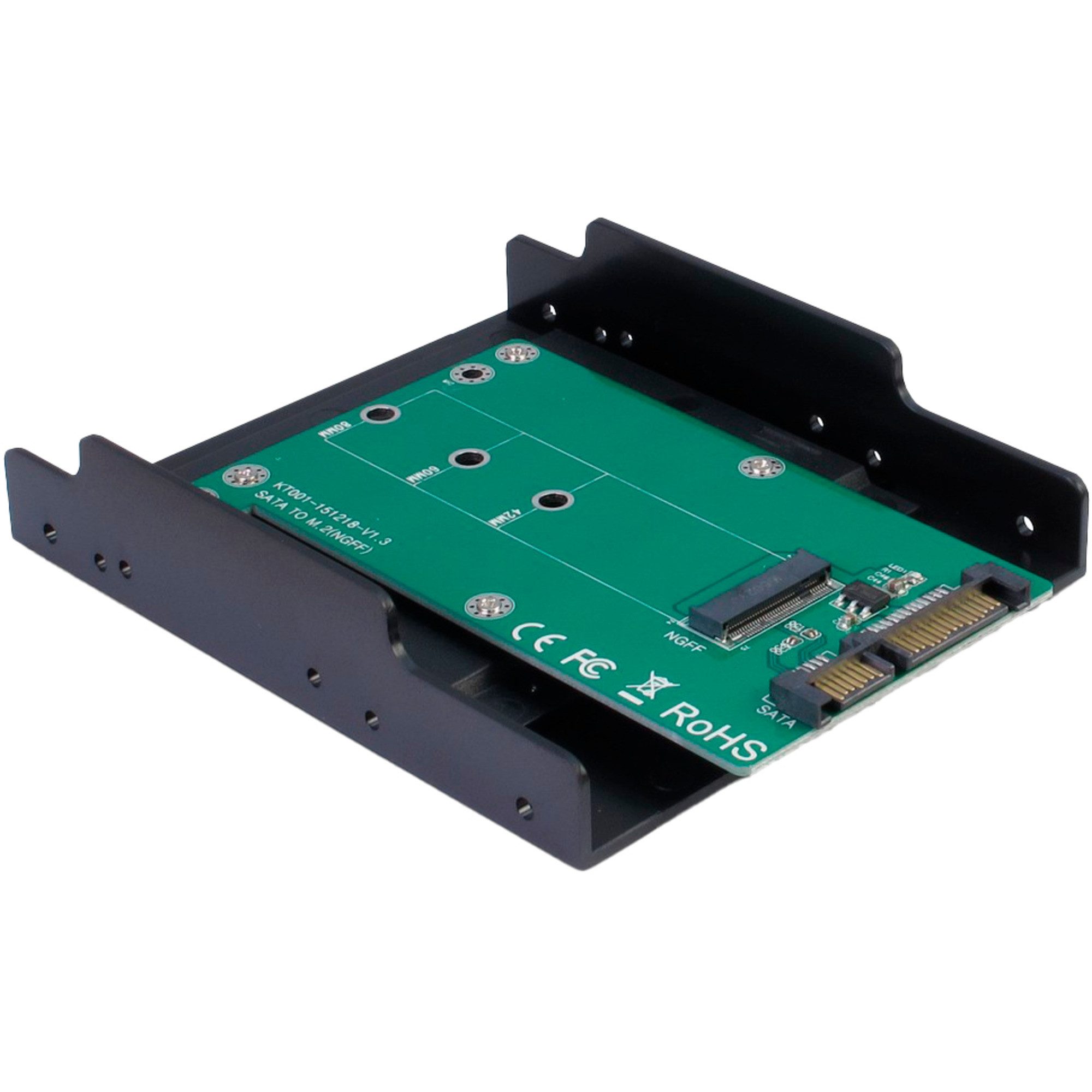 Inter-Tech Festplatten-Gehäuse Inter-Tech KT001B, Einbaurahmen, (M.2 auf 3,5)