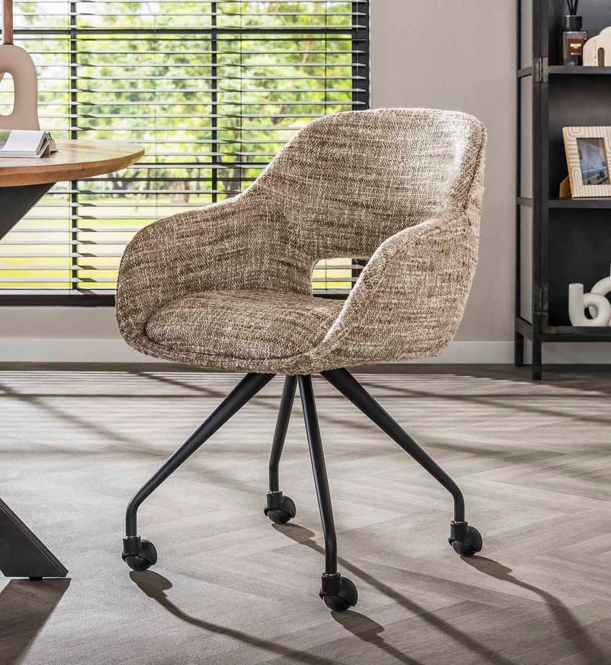 LEVEN Lifestyle Esszimmerstuhl LOTHAR mit Rollen günstig online kaufen