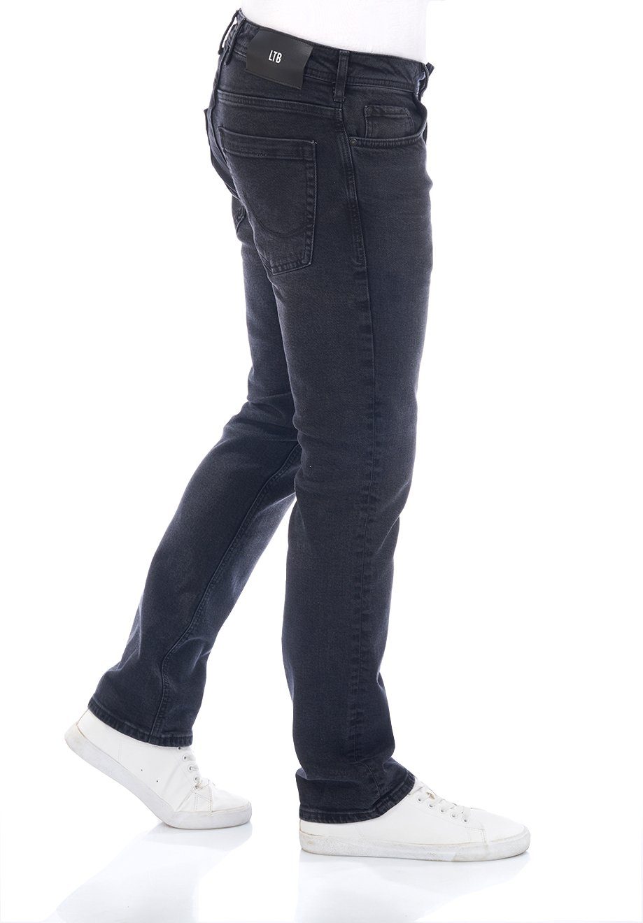 Herren Denim Jeanshose Regular Fit LTB Stretch PaulX Hose mit Wash Black (54914) Wolf Relax-fit-Jeans