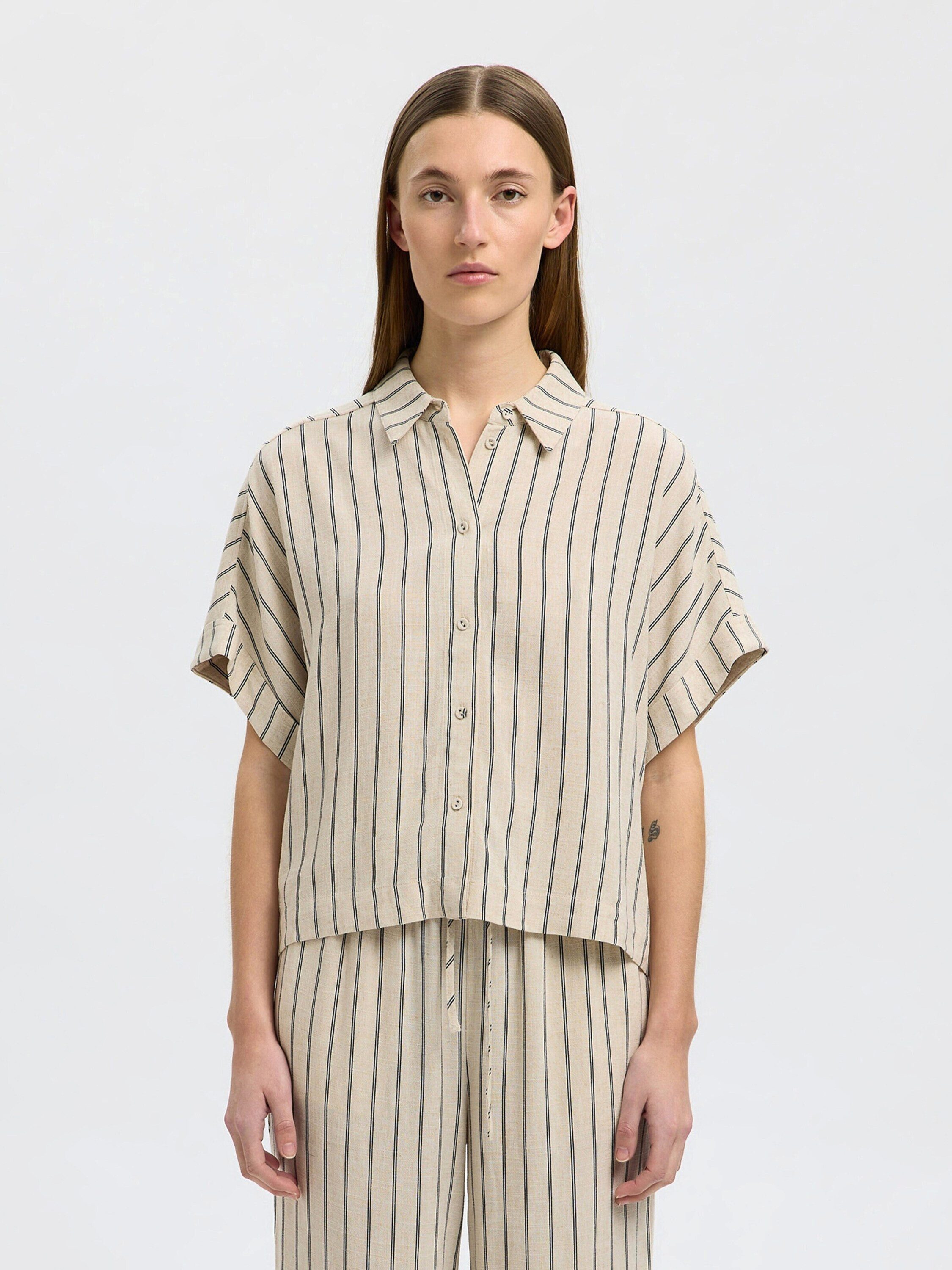 Selected Kurzarmbluse SLFViva (1-tlg) Plain/ohne Details