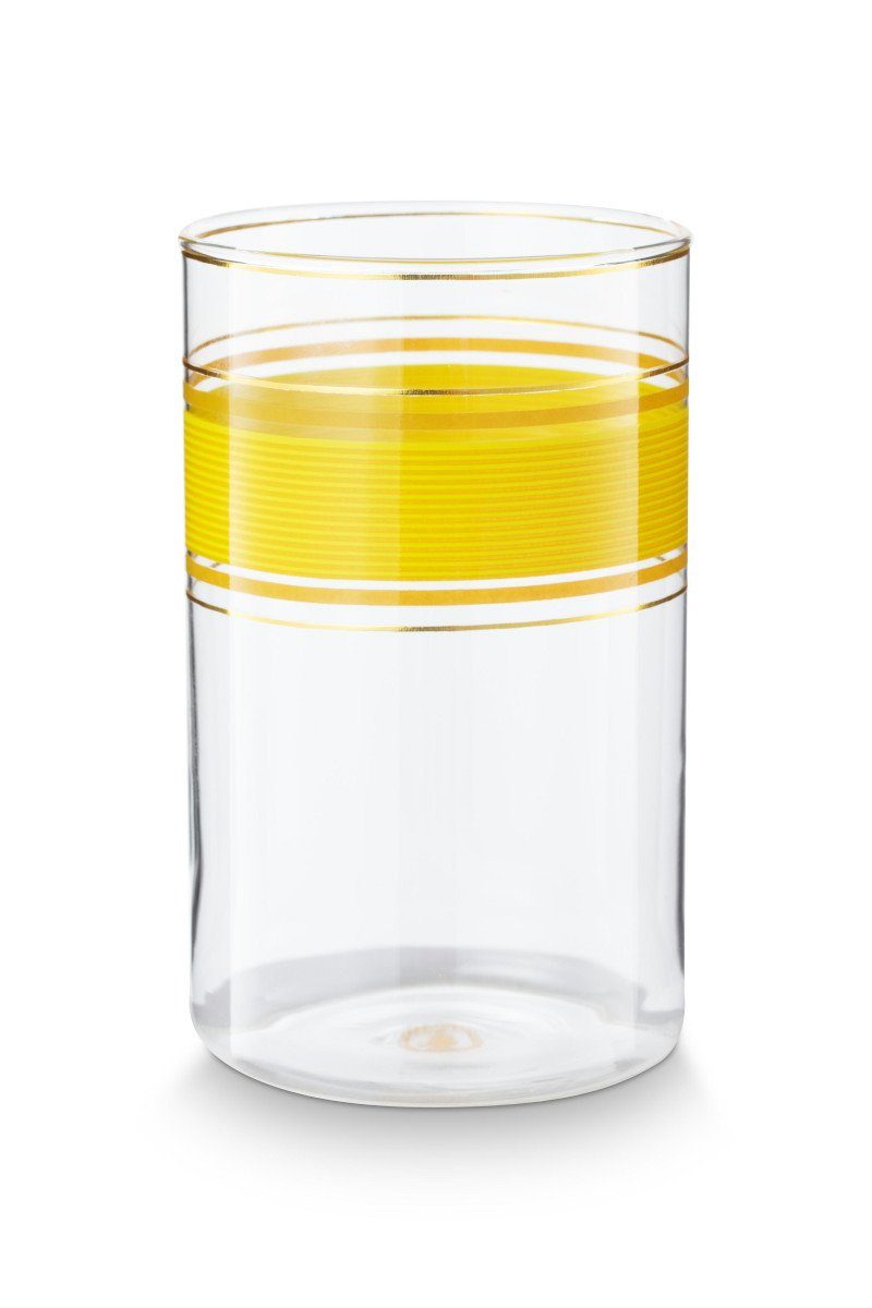 PiP Studio Longdrinkglas Chique Longdrinkglas gelb 360ml, Glas, Longdrink Glass Pip Chique Yellow 360ml