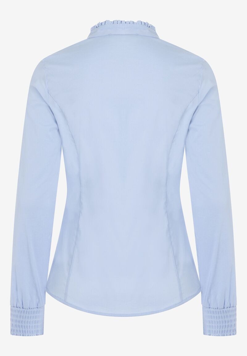 MORE&MORE Kurzarmbluse Baumwoll/Stretch Bluse hellblau Sommer-Kollektion günstig online kaufen