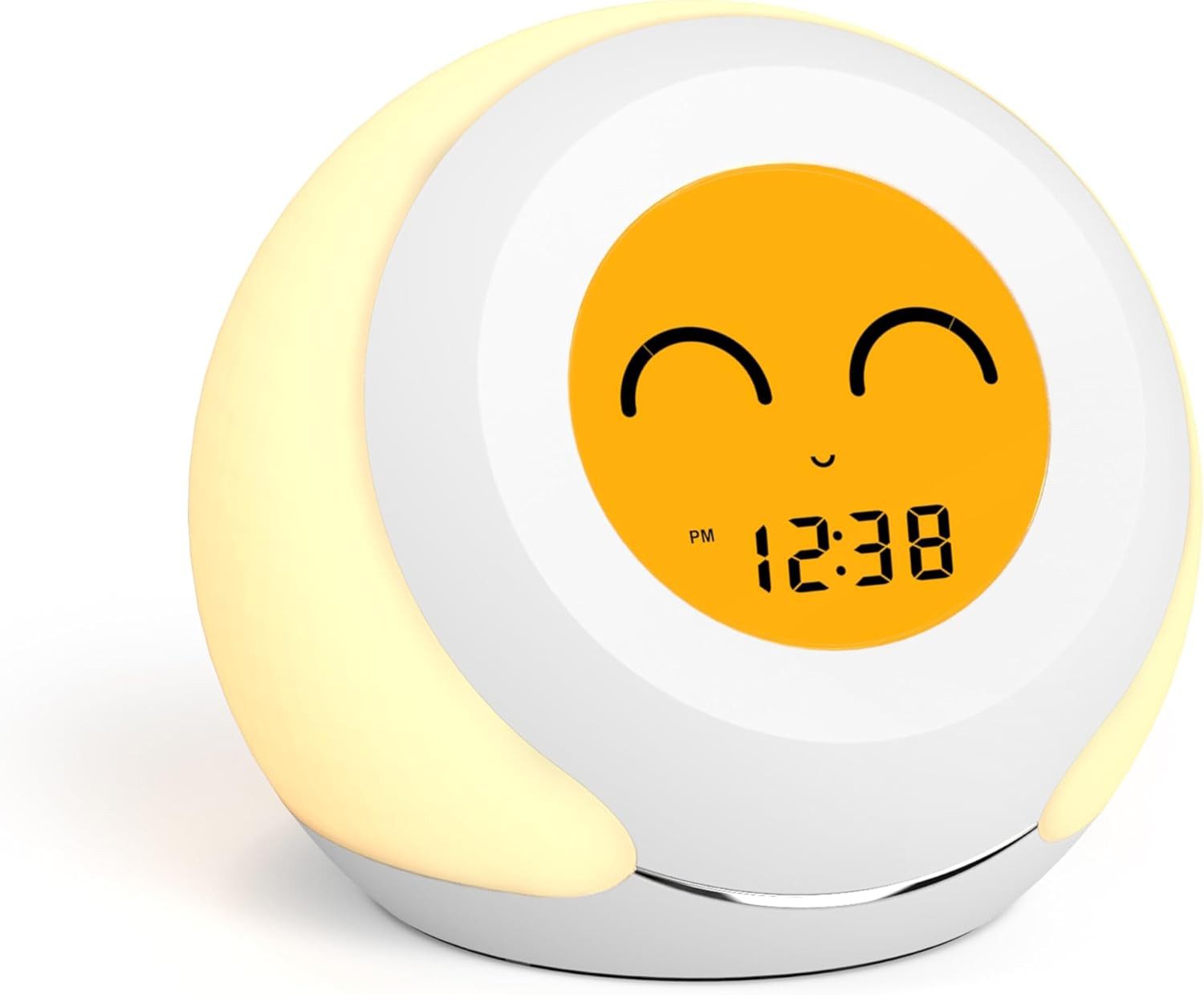 iTOMA Radiowecker Kinder Wecker mit Thermometer Hygrometer Nachtlicht LED LCD LED-Nachtlicht mit Farbwechsel, Temperatur- und Hygrometeranzeige