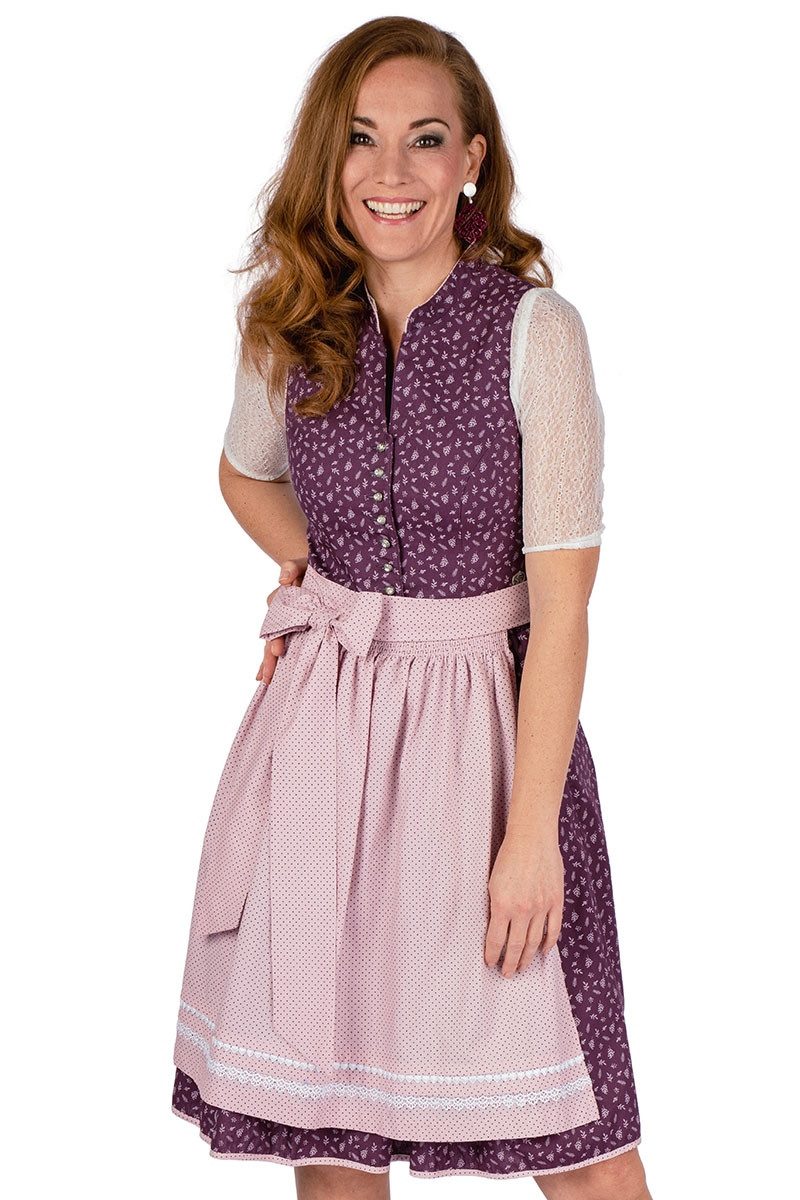 Dirndl Retro Dirndl 2tlg. - MIRIAM - pflaume/rosé