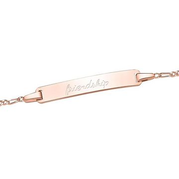Unique Silberarmband Armband mit Herzanhänger roségold ID1012-R