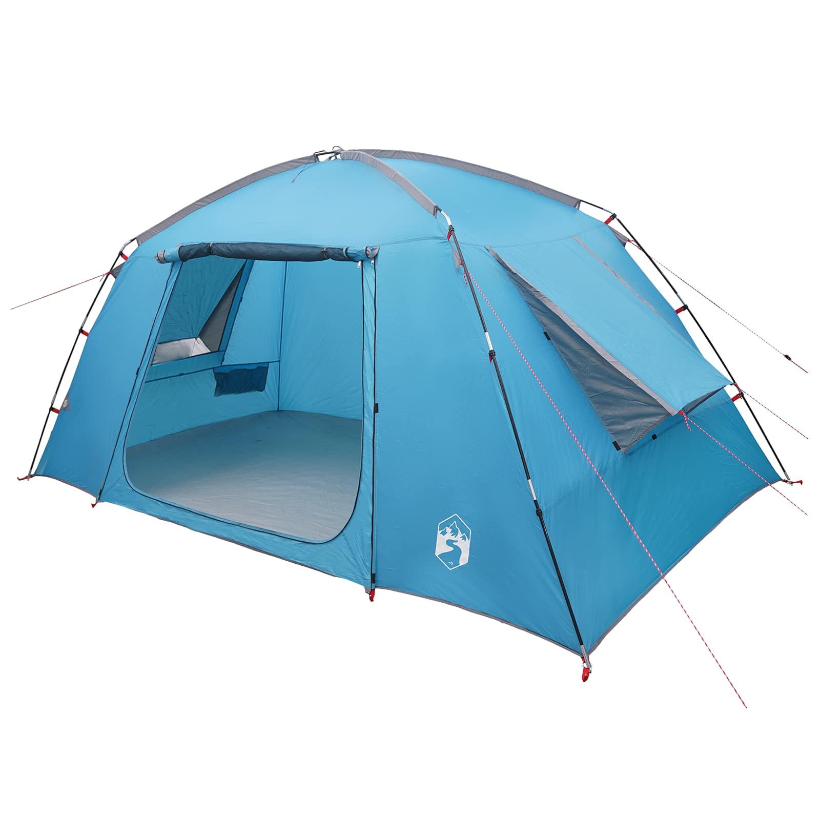 vidaXL Kuppelzelt Hütten-Zelt mit Dach Blau 400 x 210 x 180 cm Polyester, (1 tlg)