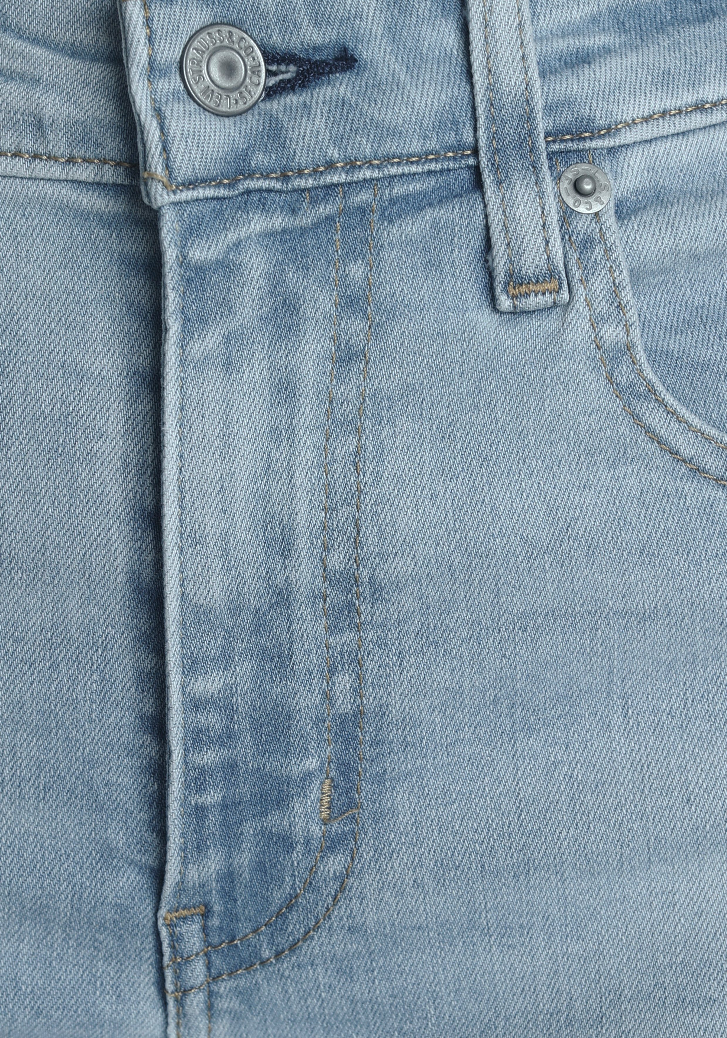 bleached Levi's® rise Skinny-fit-Jeans High 721 skinny dneim hohem Bund indigo mit