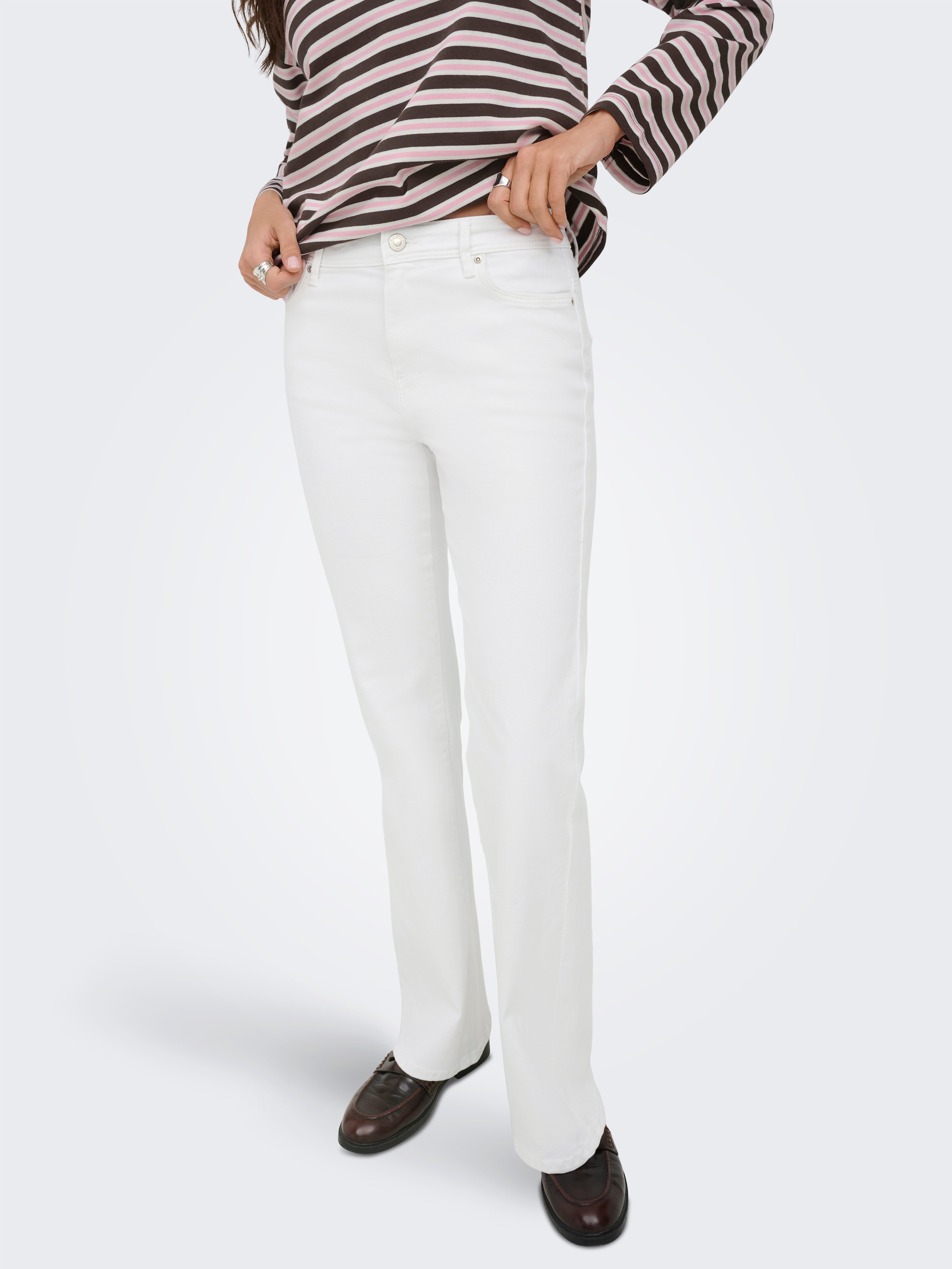 ONLY Bootcut-Jeans ONLWAUW HW FLARED WHITE DNM PIM221