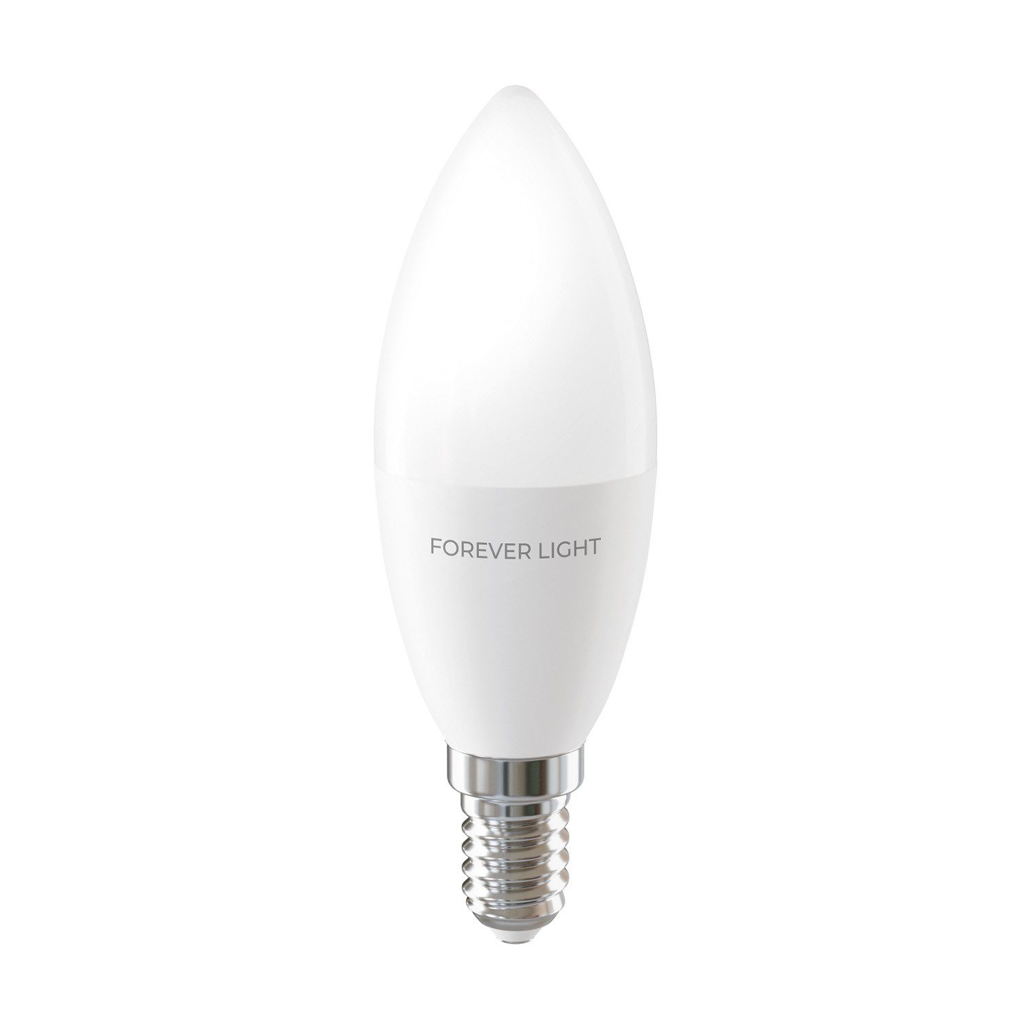Forever Light LED-Leuchtmittel Kerzenform - Energieeffizienz-Klasse E, E14, 1 St., Warmweiß, für angenehme Raumbeleuchtung