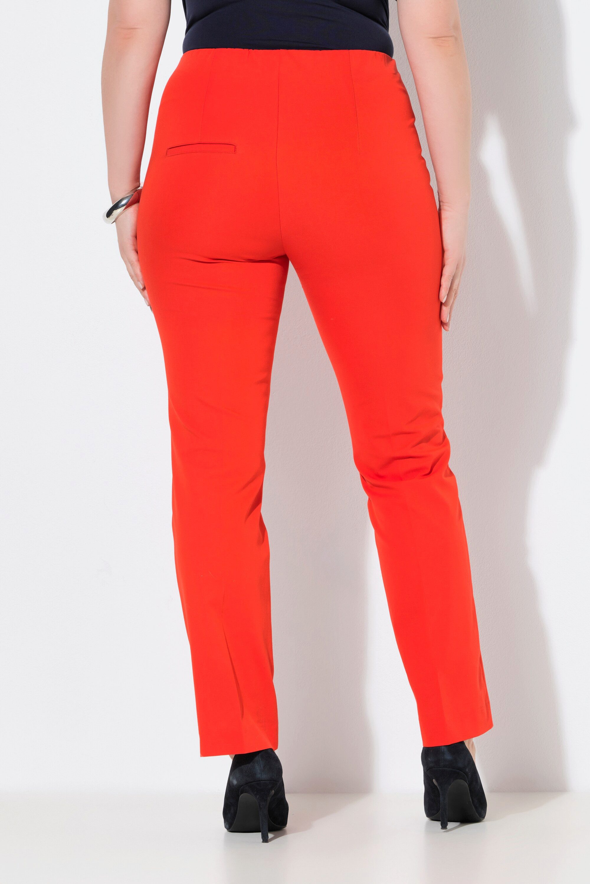 Ulla Popken Funktionshose Hose gerades Bein Elastikbund Stretch