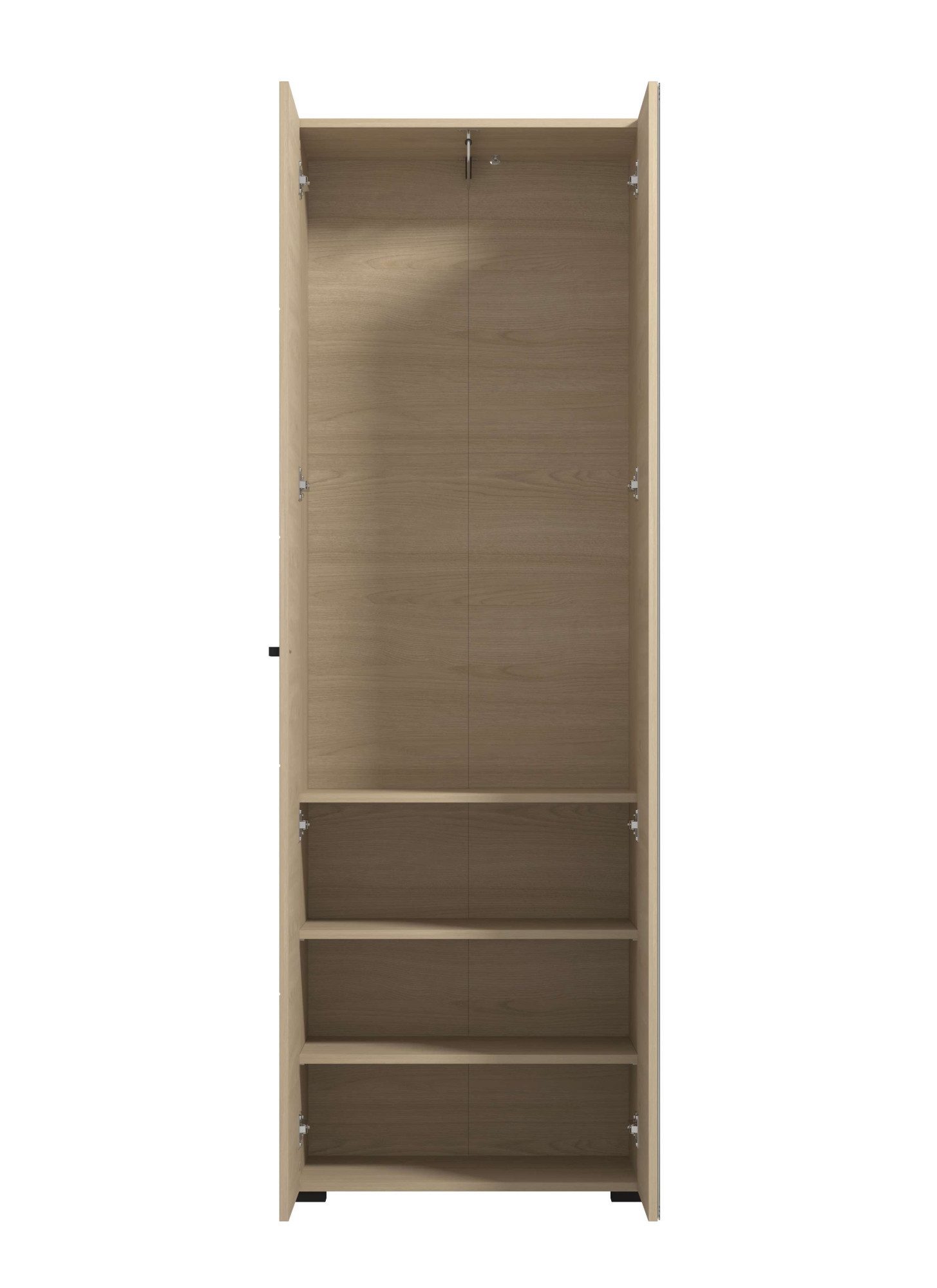 Home affaire Garderobenschrank Rathlin, Stauraumschrank, Flurschrank, ausziehbare Kleiderstange Spiegeltür, Gesamtbreite 64 cm, drei Regale – Bild 5 von 5