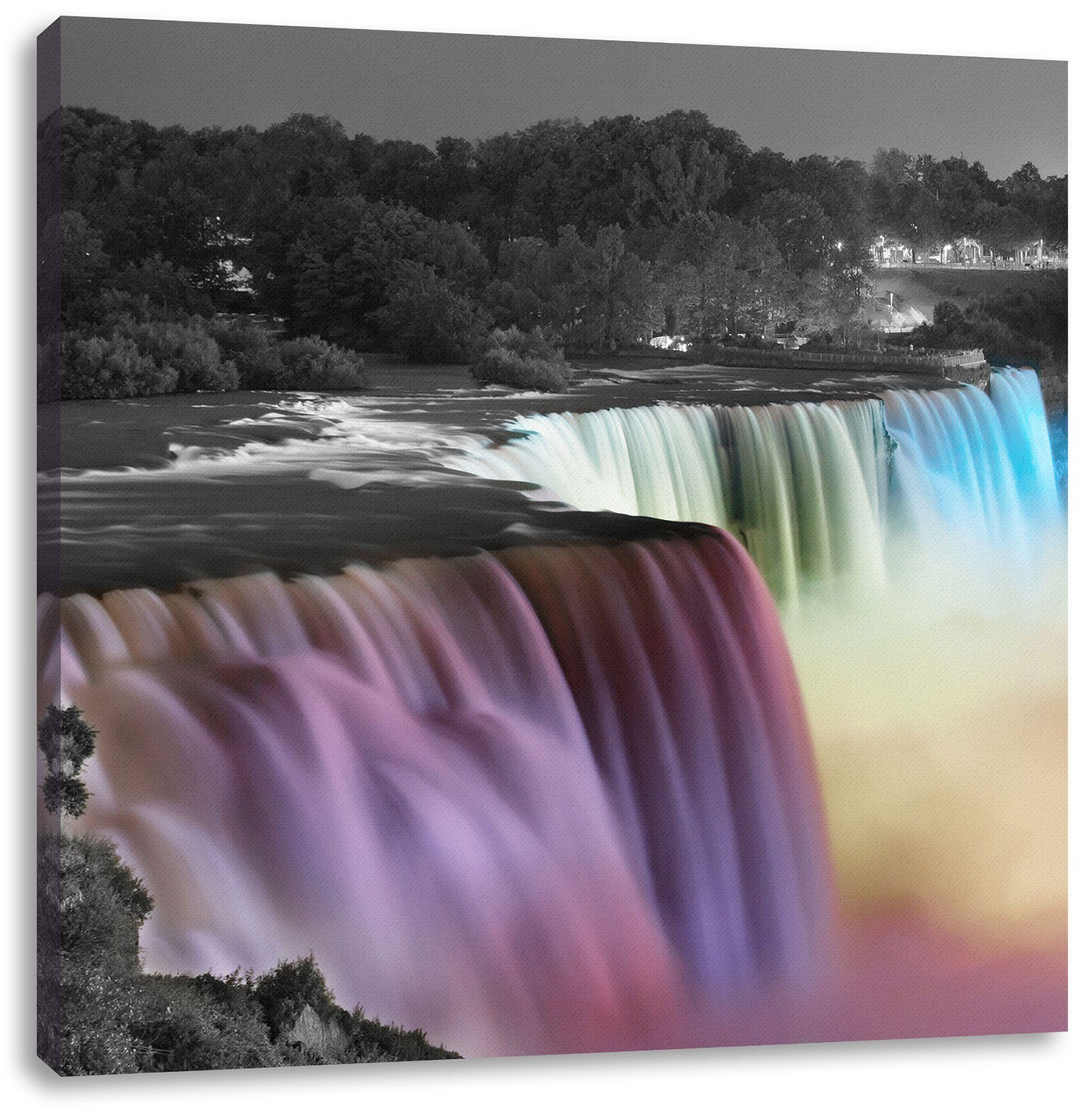 Zackenaufhänger fertig St), Leinwandbild bespannt, Pixxprint inkl. Fälle (1 Fälle, Niagara wunderschöne wunderschöne Leinwandbild Niagara