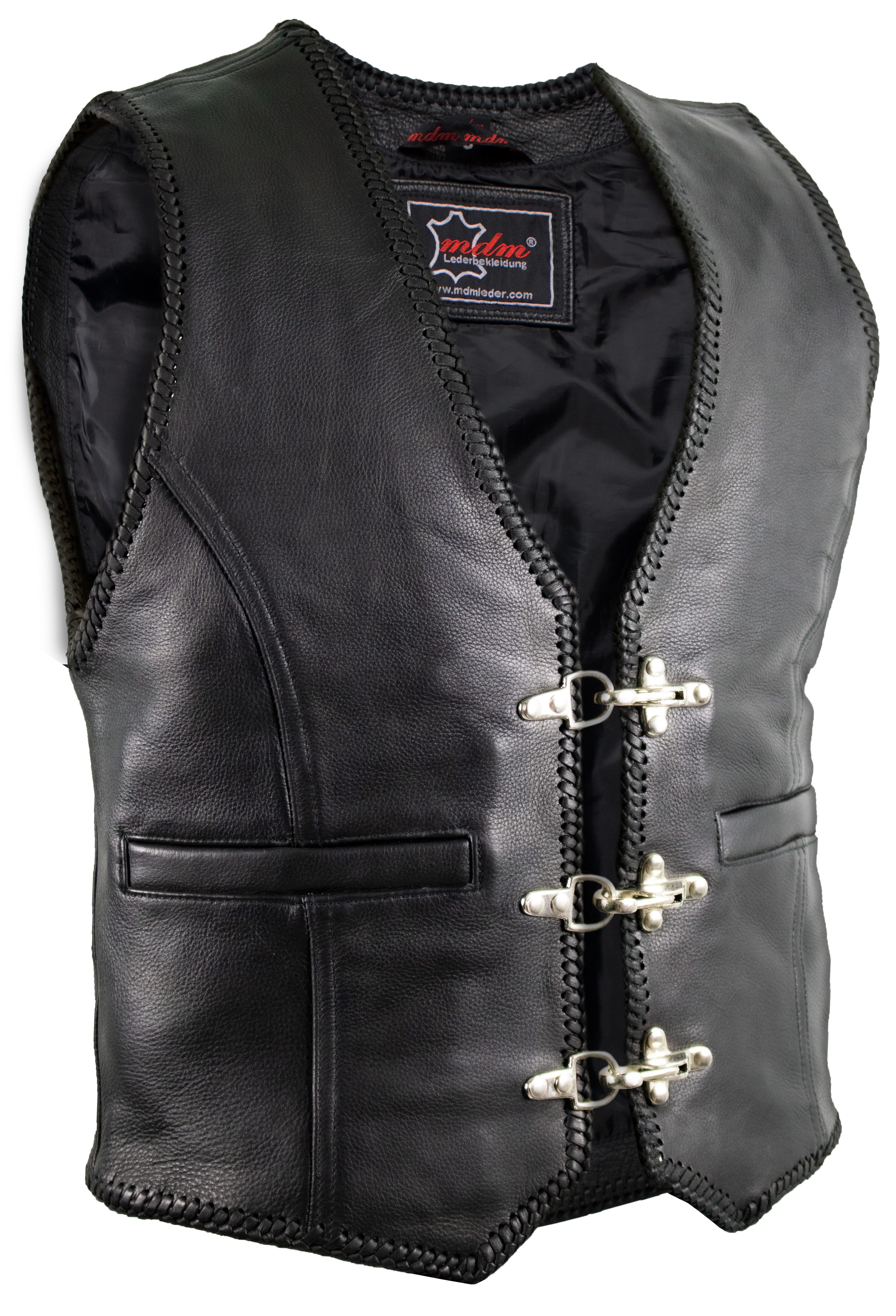 MDM Lederweste Herren Biker Motorrad Lederweste