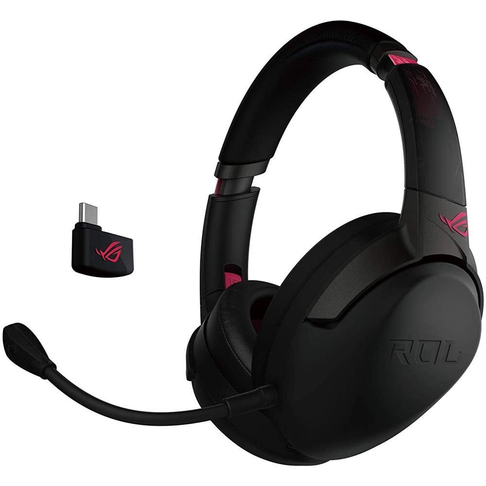 Asus ROG Strix Go 2.4 Electro Punk Gaming-Headset (Noise-Cancelling, Bluetooth, kabellos, 2,4GHz, USB-C AI, für PC, Mac, Nintendo Switch, PS4)