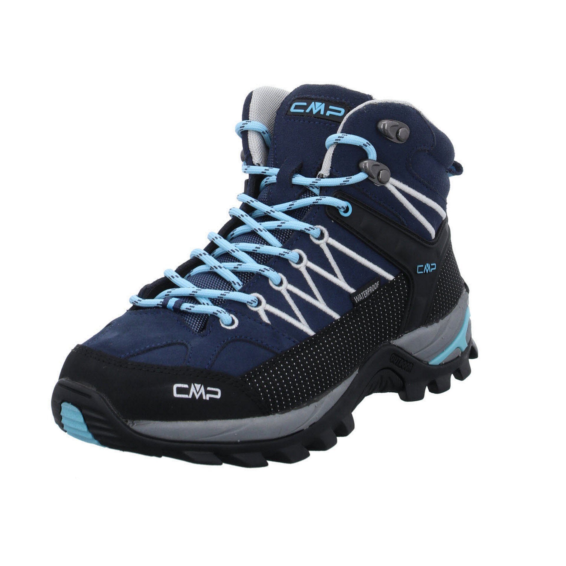 Outdoor Mid Schuhe CMP Damen Outdoorschuh Rigel Outdoorschuh blau CAMPAGNOLO Leder-/Textilkombination