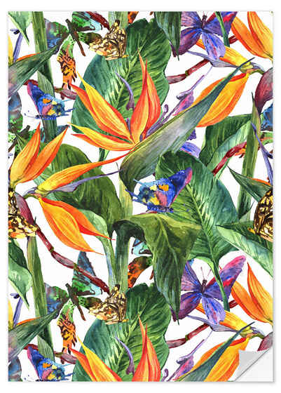 Posterlounge Wandfolie Editors Choice, Tropisches Bouquet, Wohnzimmer Malerei