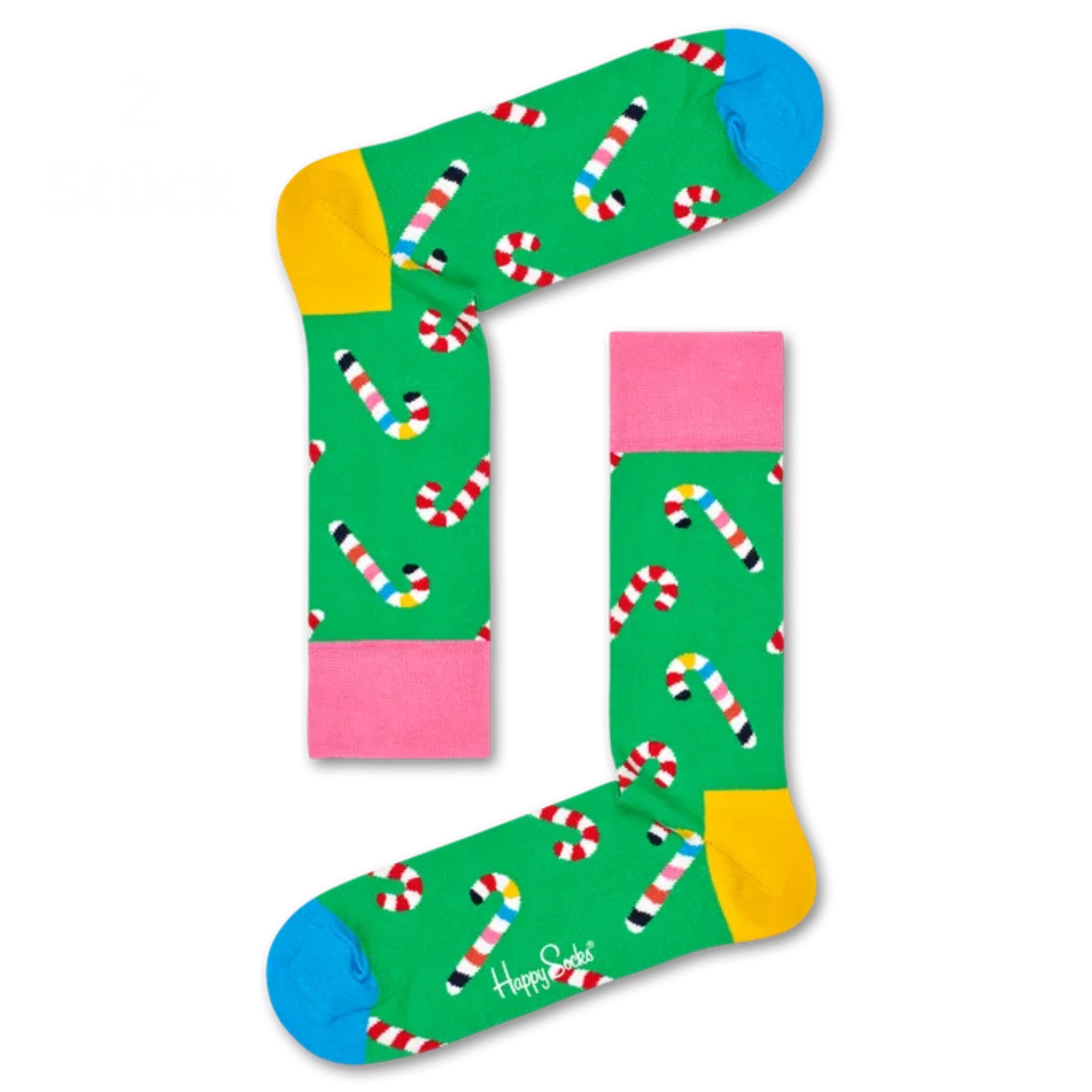 Happy Socks Freizeitsocken 2er Pack (36-40) Baumwoll Socken mit Motiv Classic Socks, Weihnachten
