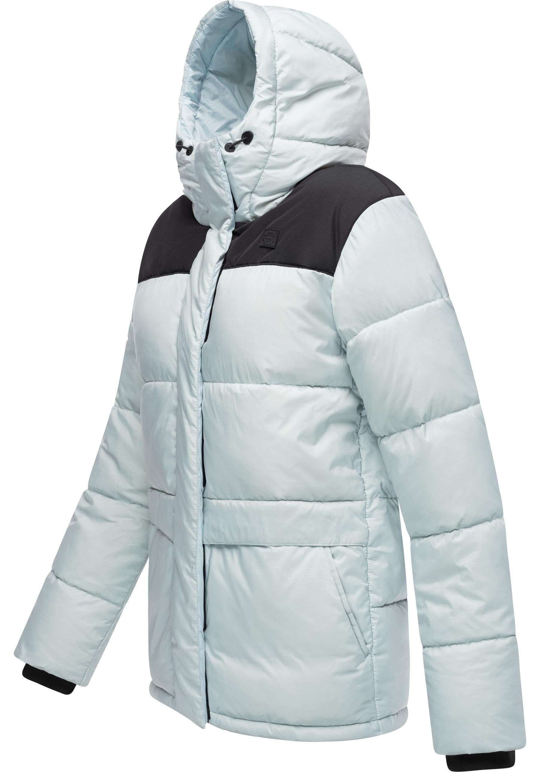 Ragwear Anorak Wikesh stylische Winter Steppjacke mit Colourblocking