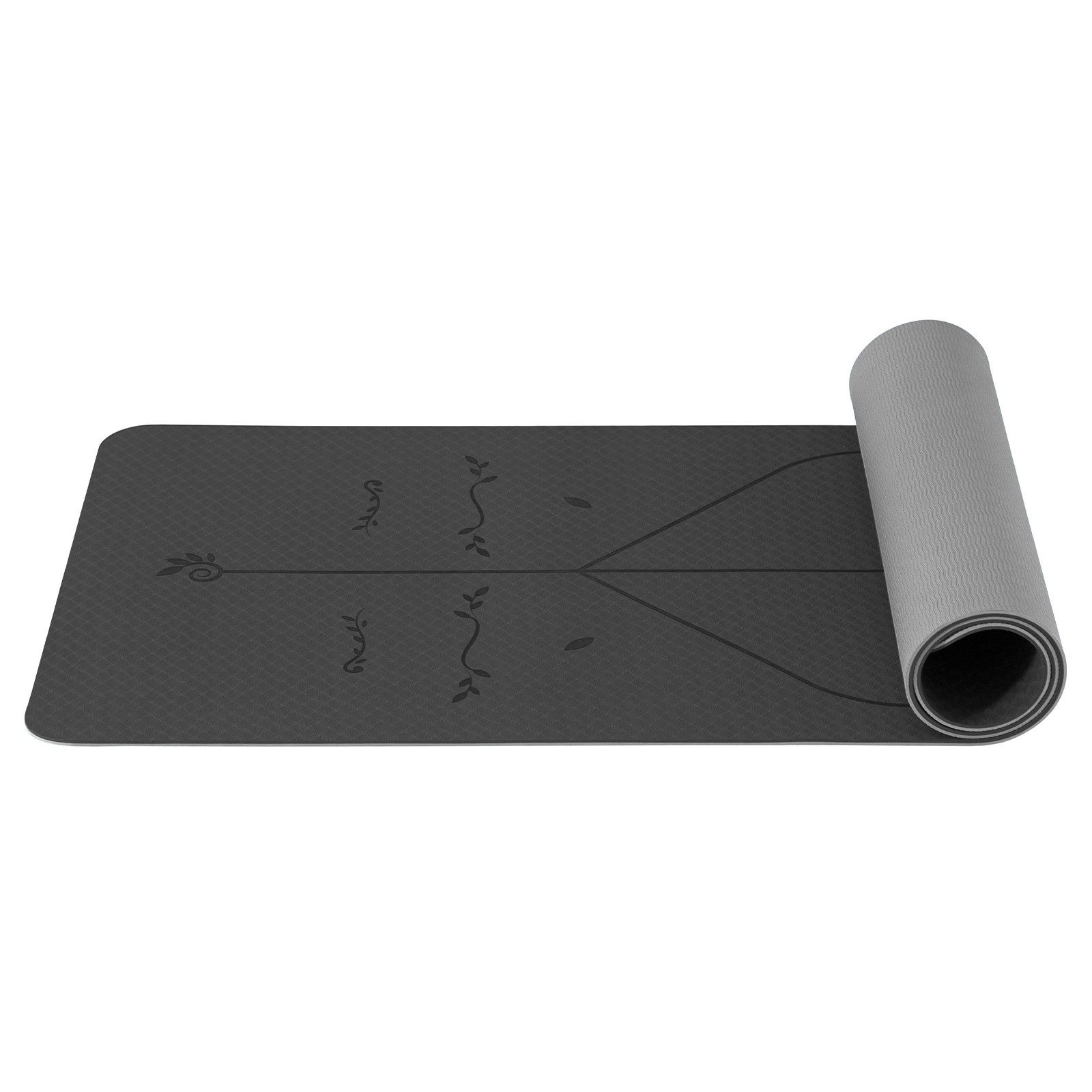 Yogamatte 12 Stück TPE Yogamatte – Rutschfest, 6mm, 183x61cm, Fitnessmatte