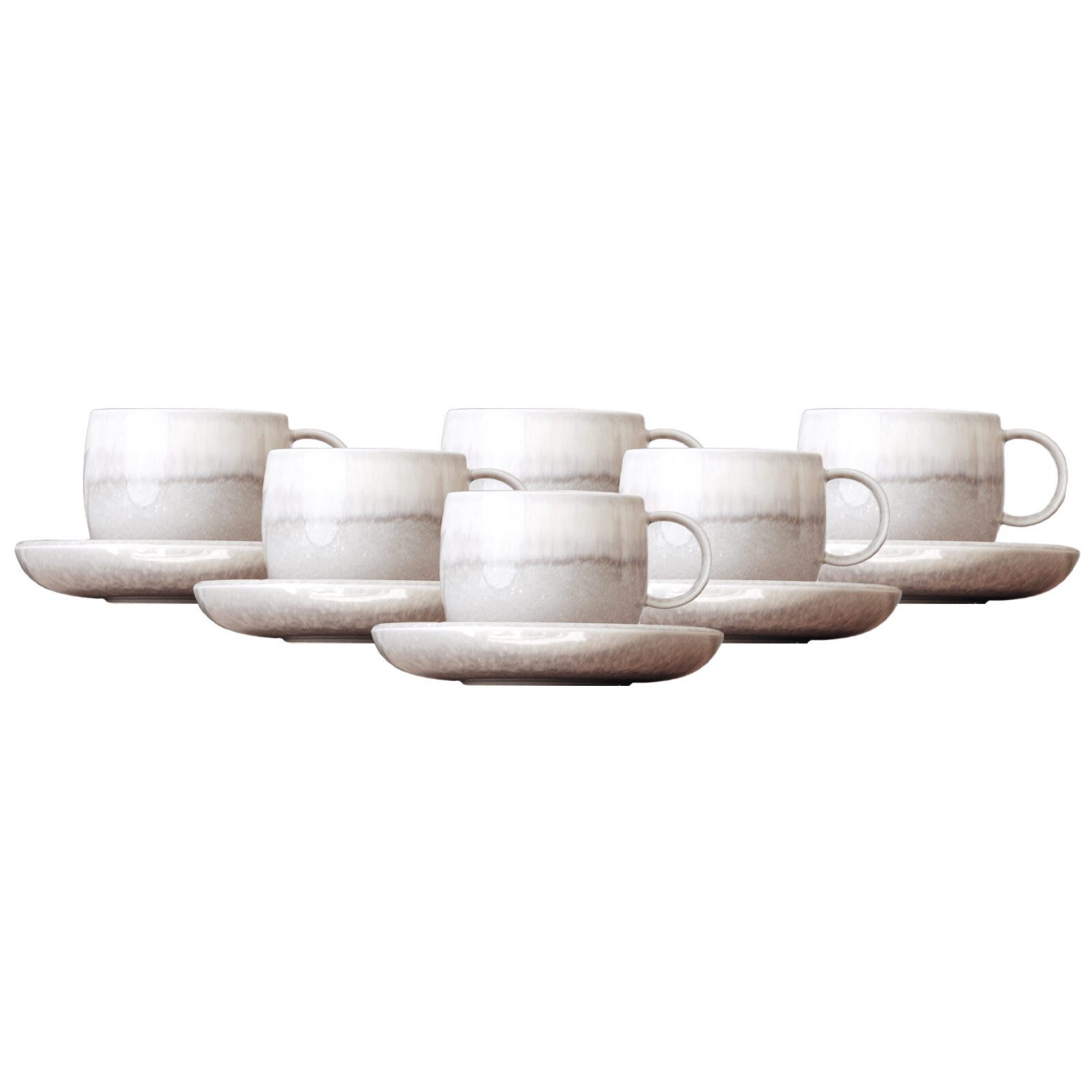 like. by Villeroy & Boch Tasse Perlemor Sand Кофейные чашки mit Untertassen 190 ml, Porzellan