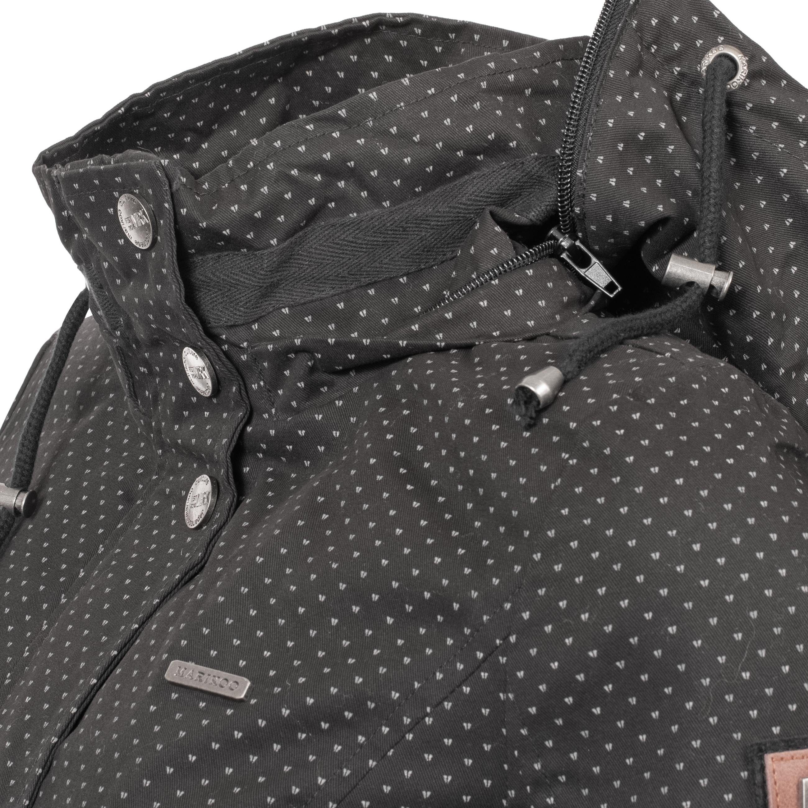 Marikoo Outdoorjacke Nyokoo modische Baumwoll Übergangsjacke mit großer Kapuze