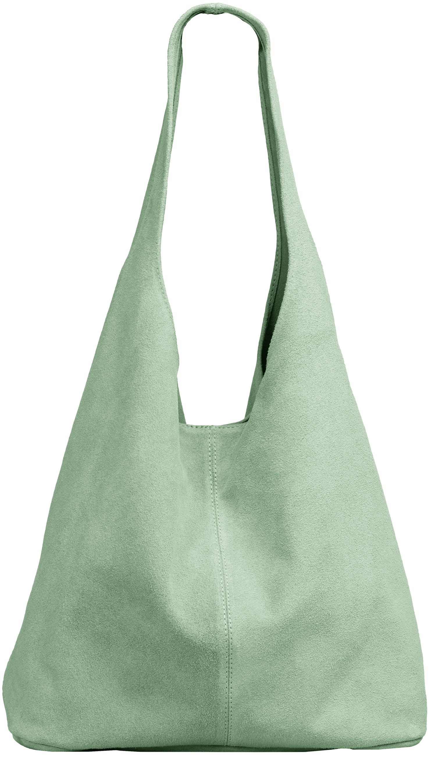 Caspar Schultertasche große Damen Wildleder Tasche Hobo Bag - CLASSIC LINE günstig online kaufen