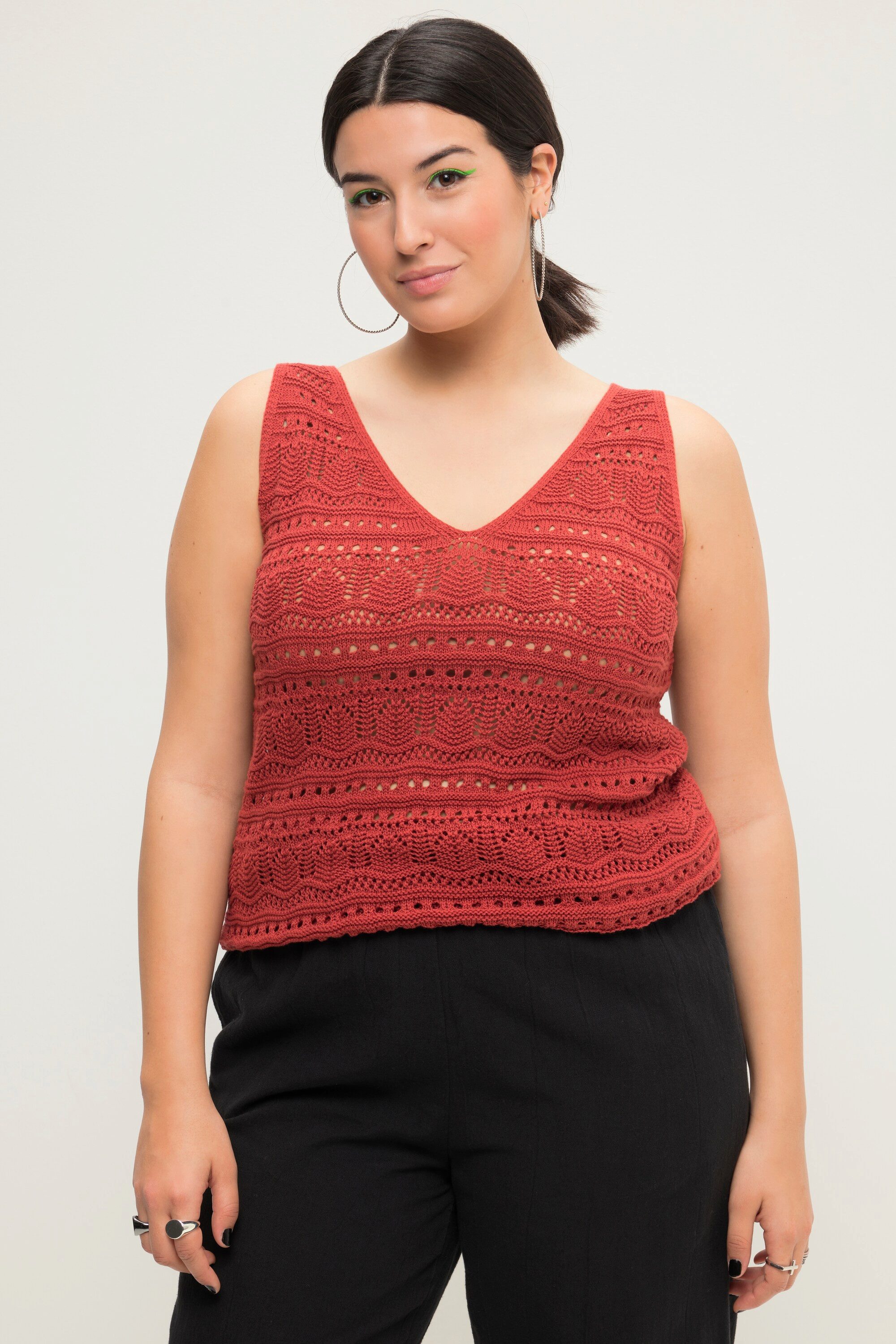 Studio Untold Longtop Top Ajourstrick A-Line günstig online kaufen