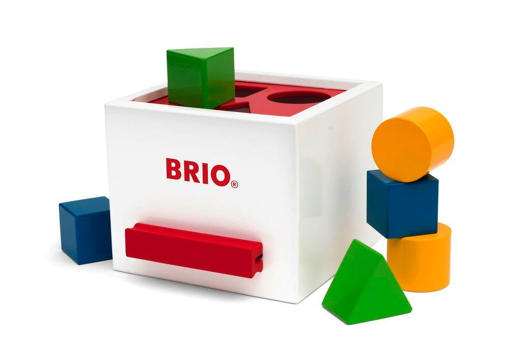 Holz Sortierbox Kleinkindwelt 30250 Steckspielzeug weiße 7 BRIO® Teile Brio Sortierbox