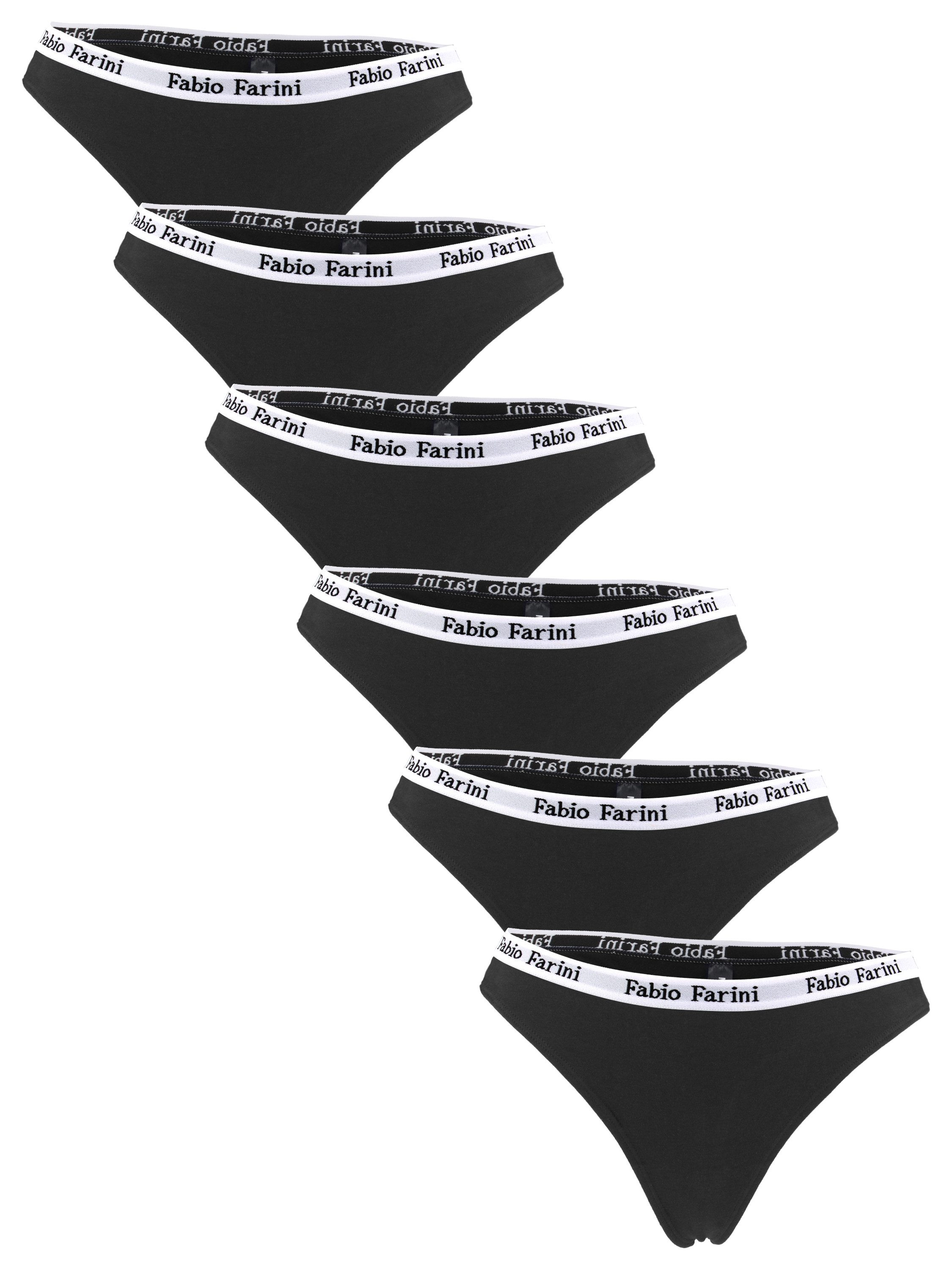 Fabio Farini String Damen Unterhosen - Frauen Tanga aus Baumwolle (Packung, günstig online kaufen