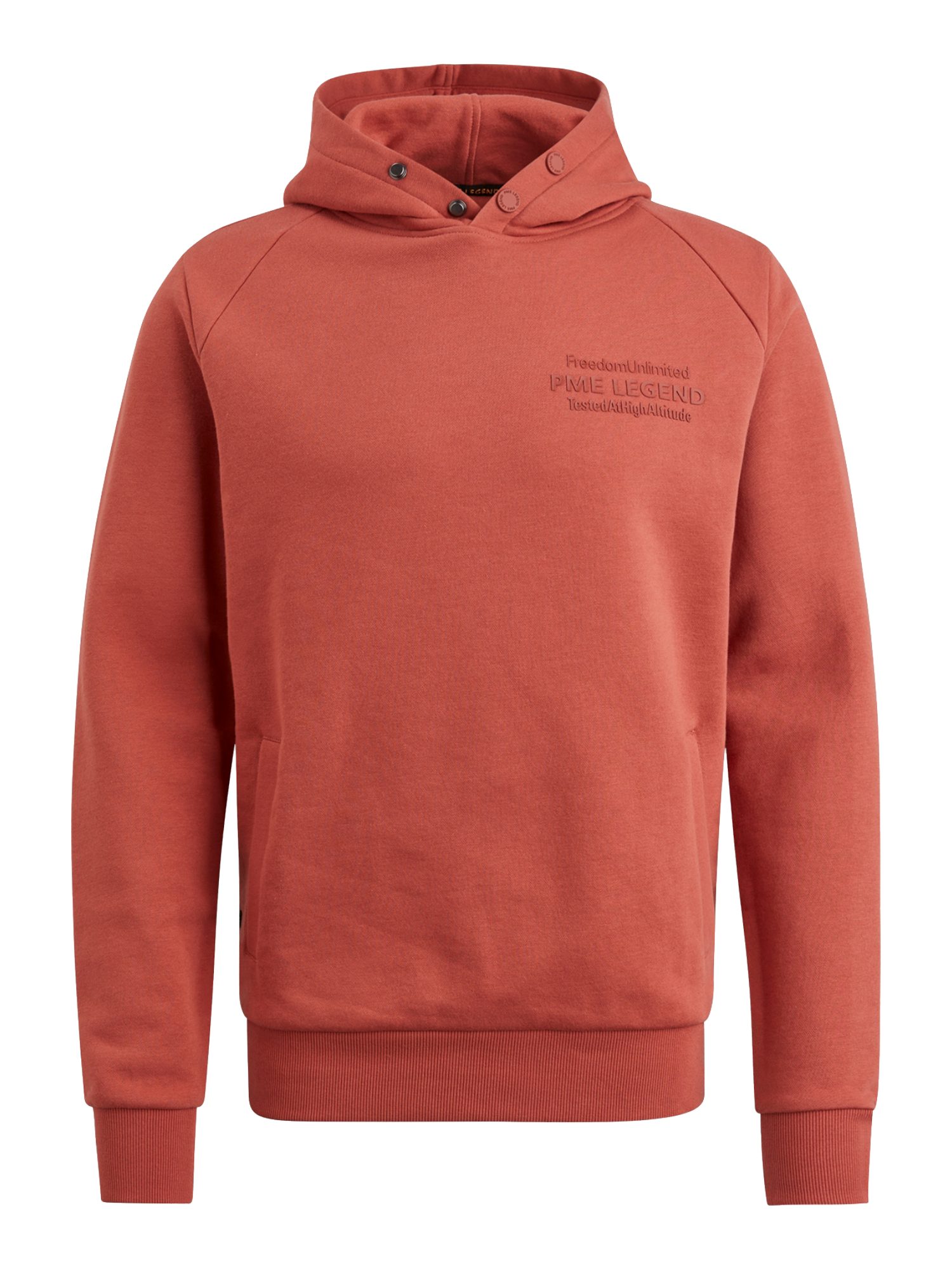 PME LEGEND Hoodie SEASONAL rot,Casual,Baumwolle,Unifarben,Rundhals,Lang,Regular Fit