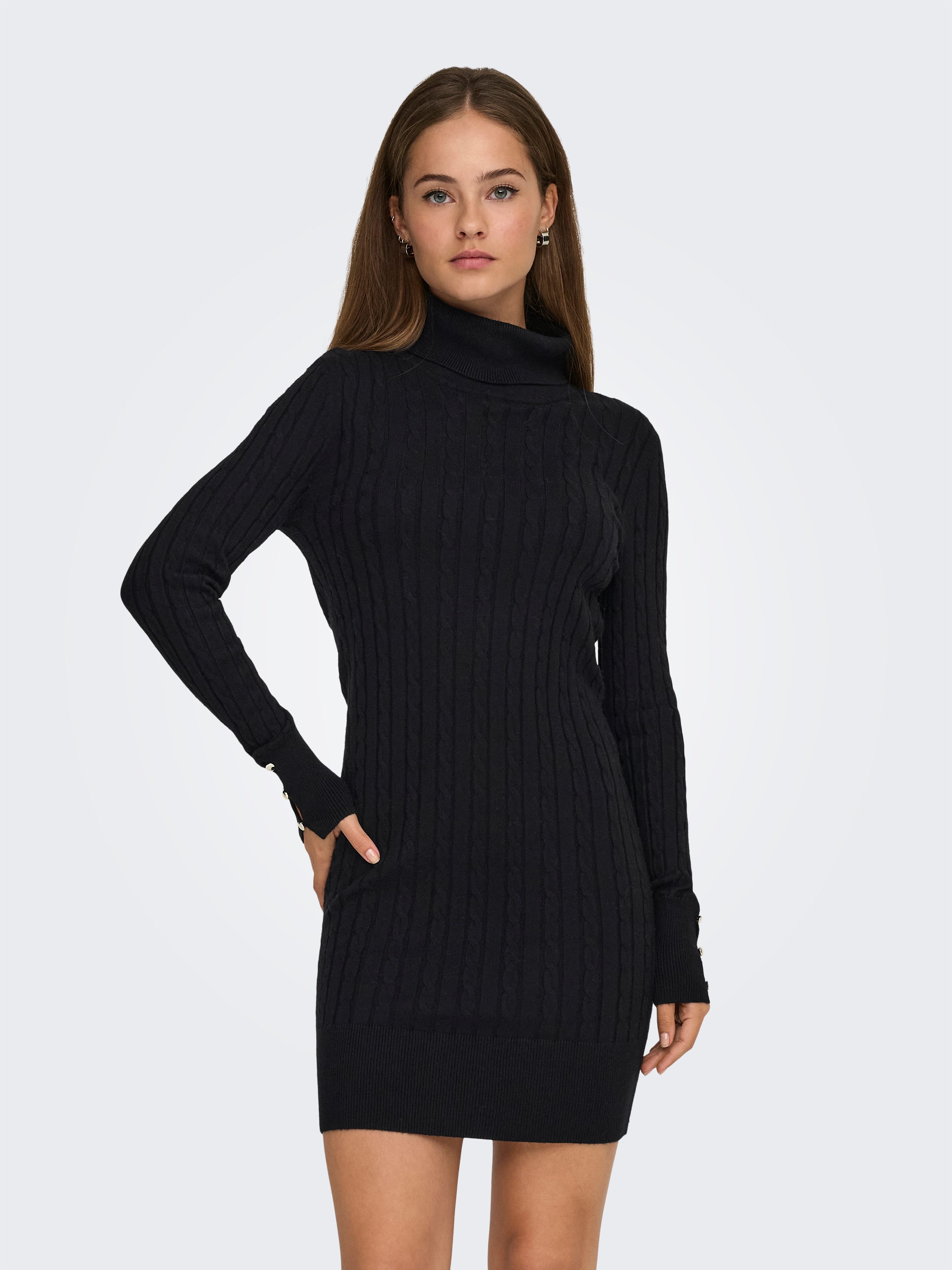 ONLY Strickkleid ONLLOUIS LS ROLLNECK CABLE DRESS AT KNT günstig online kaufen
