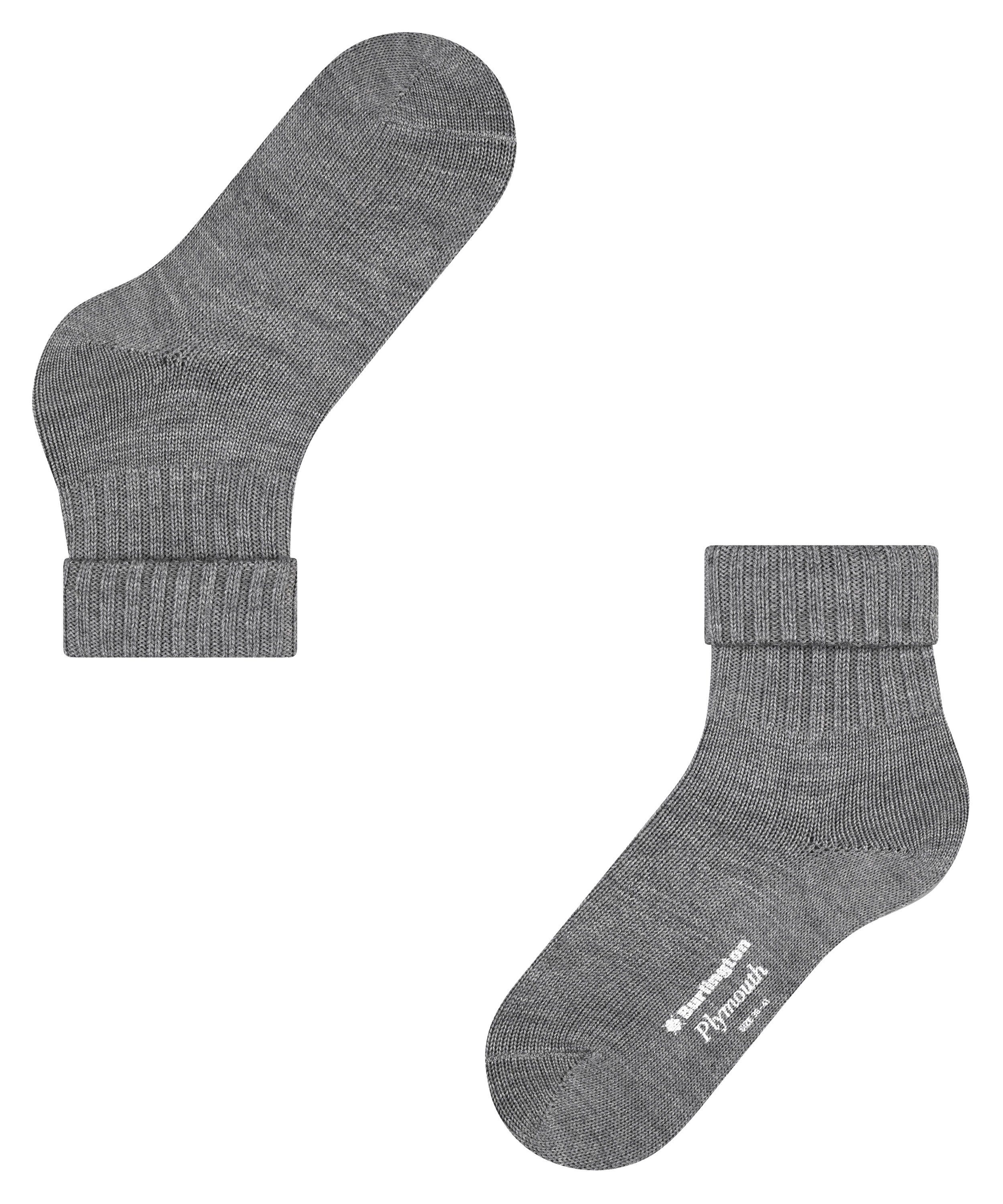grey Socken (3070) dark (1-Paar) Plymouth Burlington