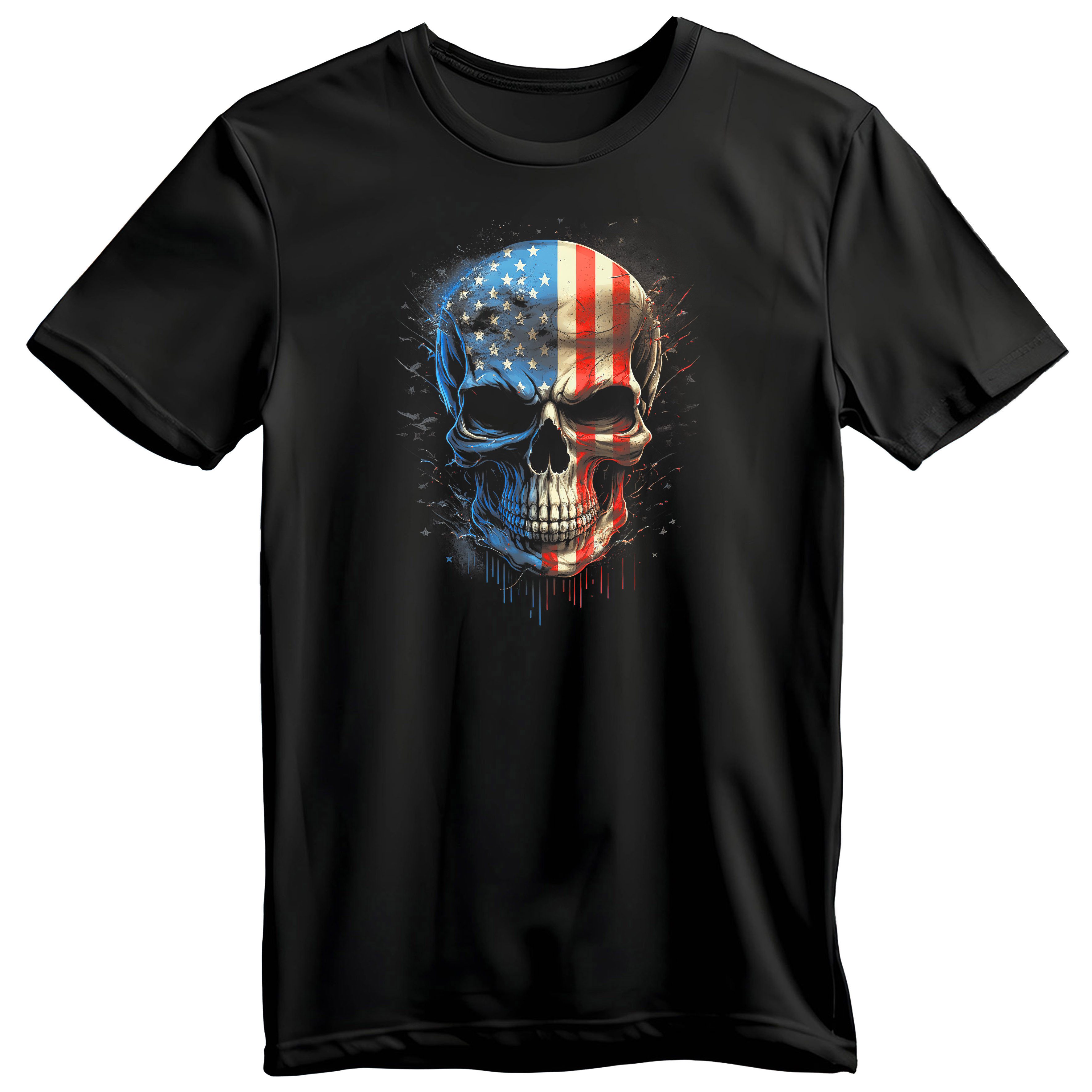 Banco T-Shirt Herren T-Shirt mit Totenkopf USA (30) Aufdruck aus 100% Baumw günstig online kaufen