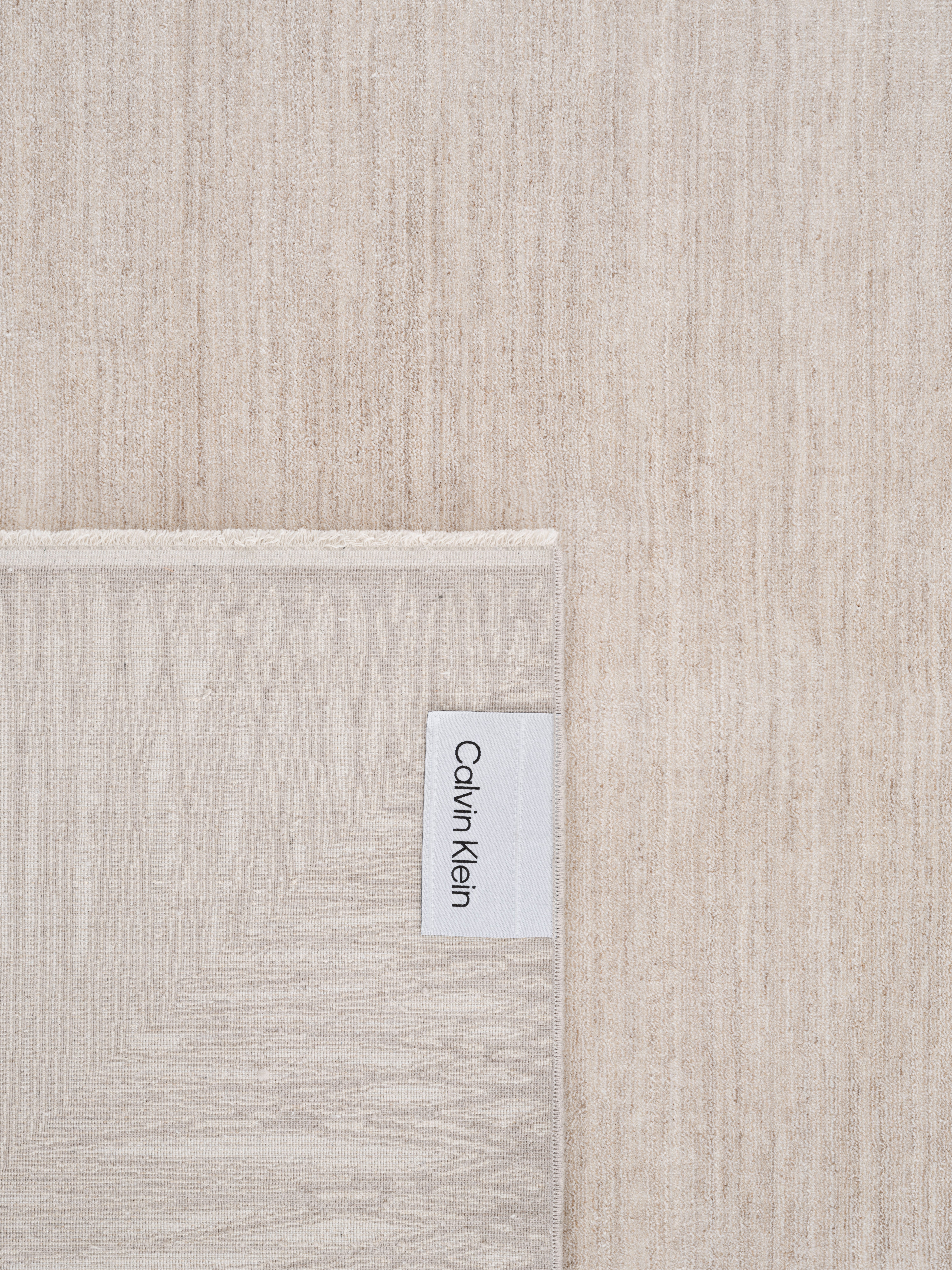 Calvin Klein home Teppich Passages, mit Fransen, Designerteppich, rechteckig, Höhe: 5 mm, Rahmen, meliert, Wohnzimmer, Schlafzimmer, Esszimmer