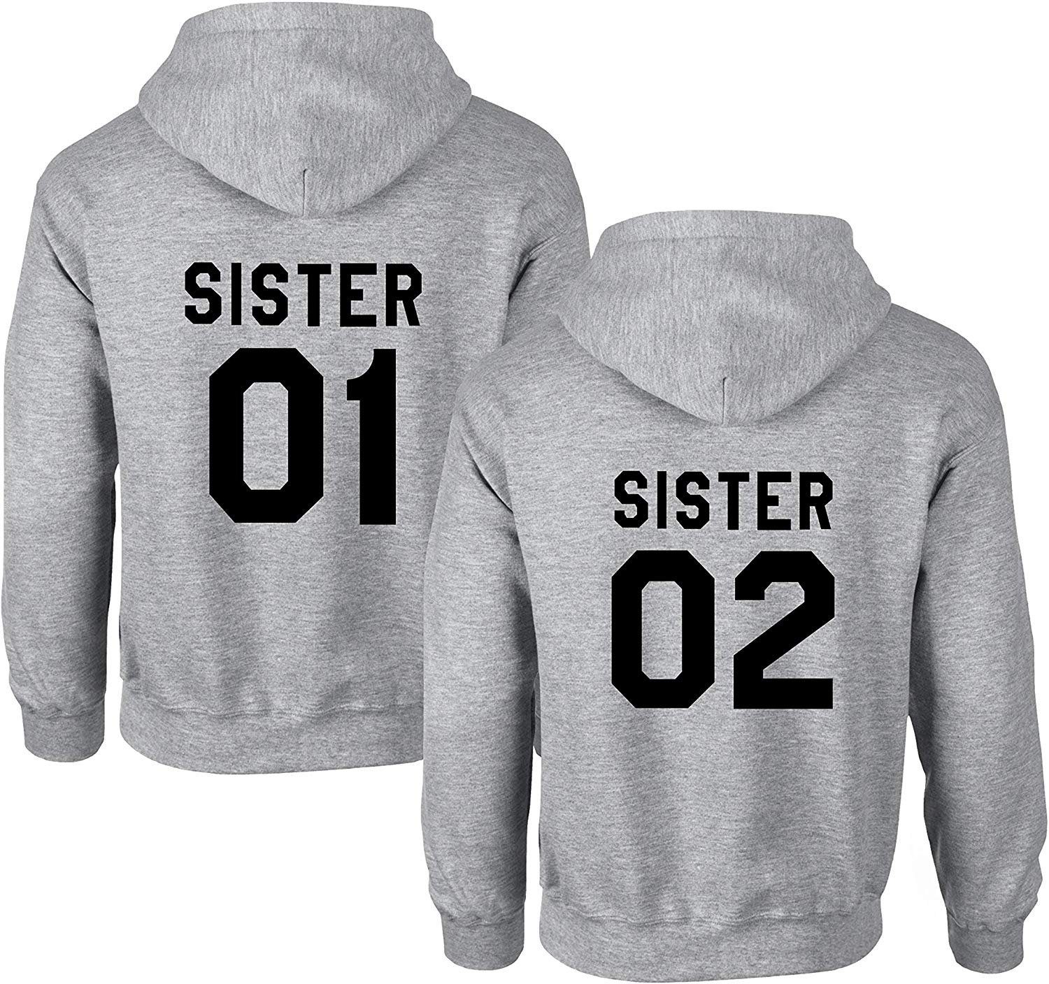 Couples Shop Kapuzenpullover »Sister 01 & Sister 02 Beste Freunde Damen Hoodie  Pullover« (1-tlg) mit modischem Print online kaufen | OTTO